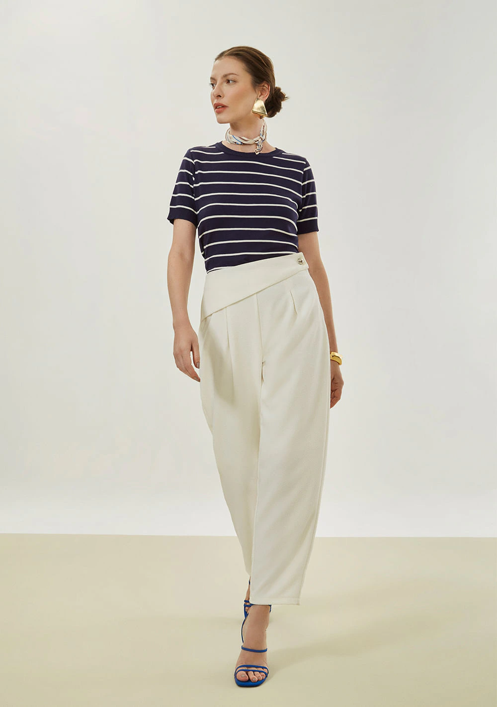 Calça Maria.Valentina Cenoura Alta Off White