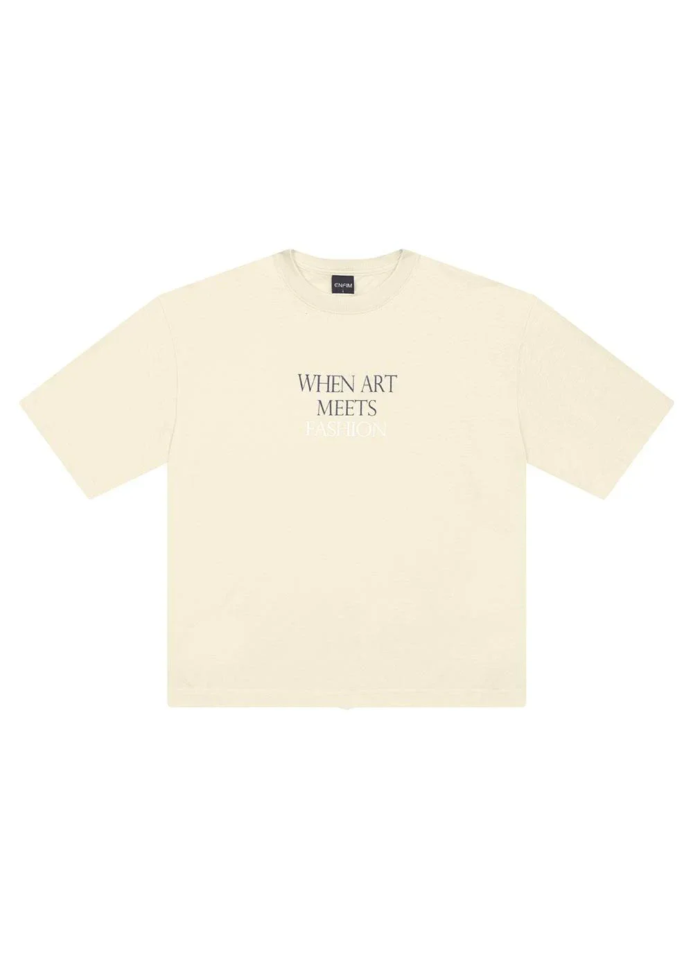 Enfim - Camiseta Ampla When Art Meets Fashion Off White