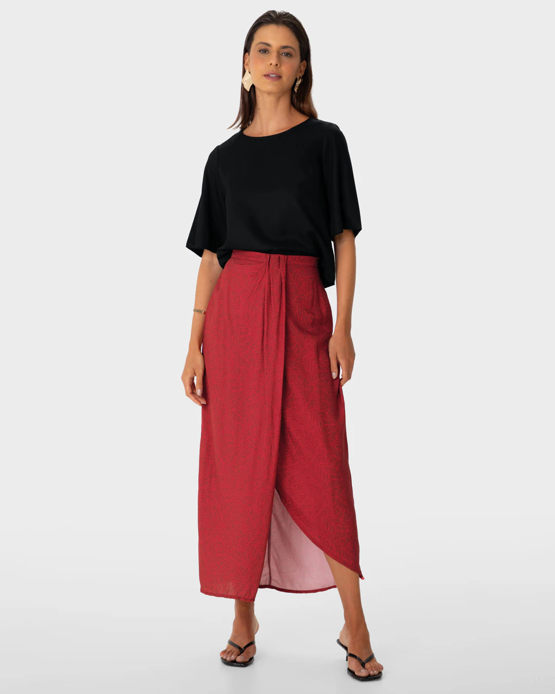 Blusa Box Feminina Decote Canoa Em Crepe De Viscose - ENFIM