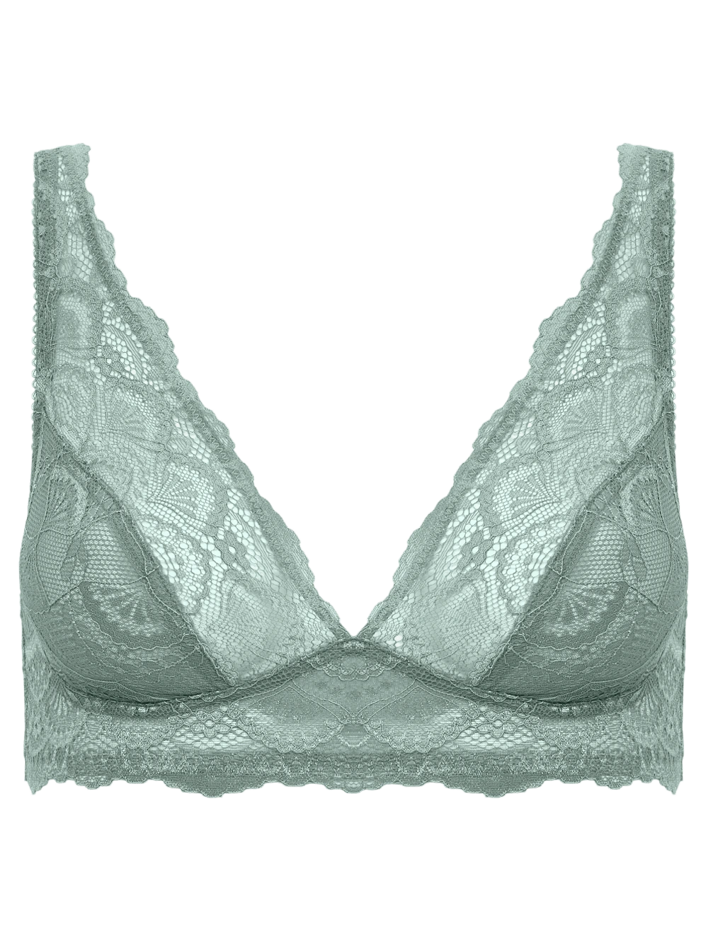 Sutiã Triângulo Renda Shiny Love Verde Iceberg Green
