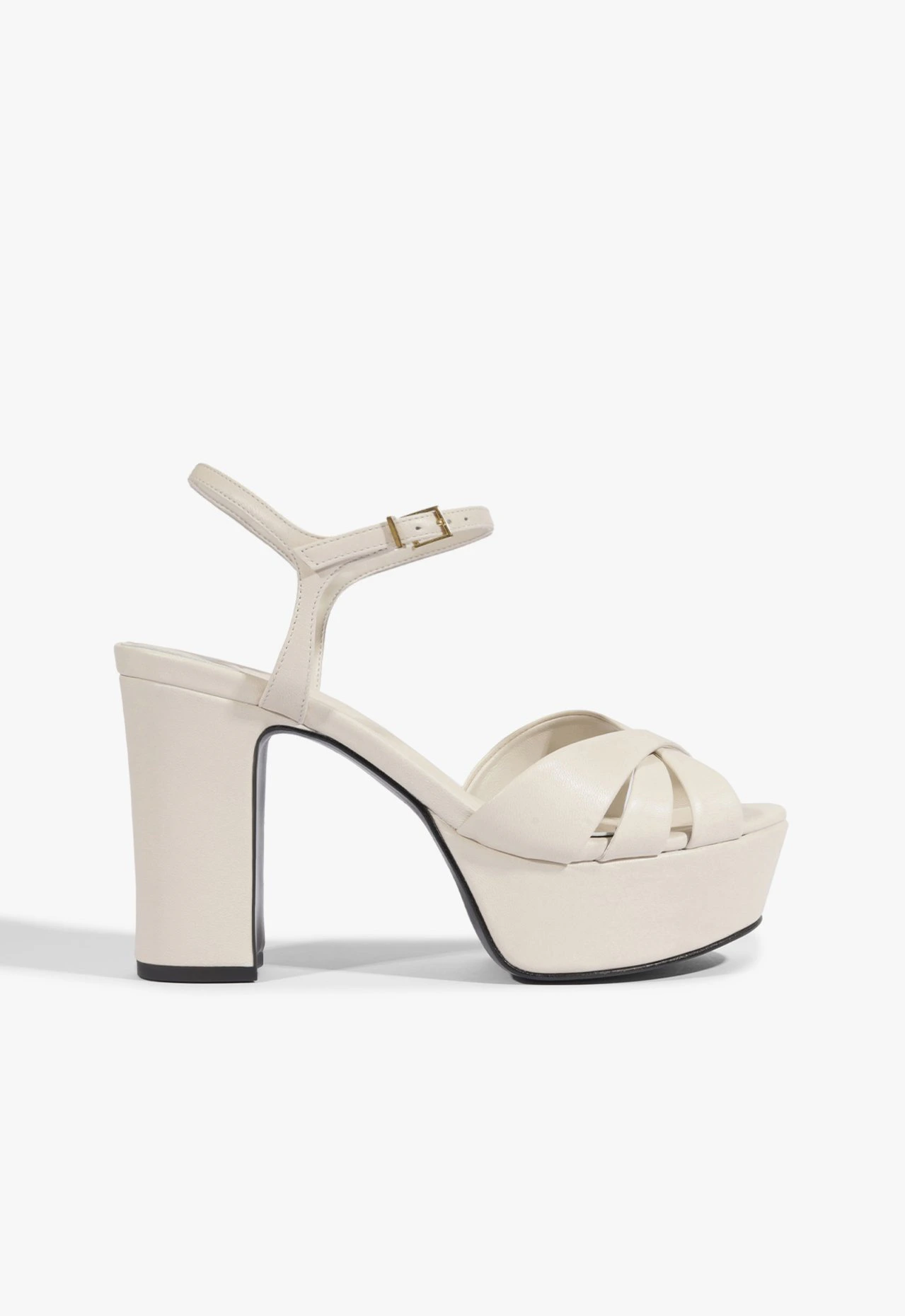 Sandália Keefa Meia Pata Couro Off White