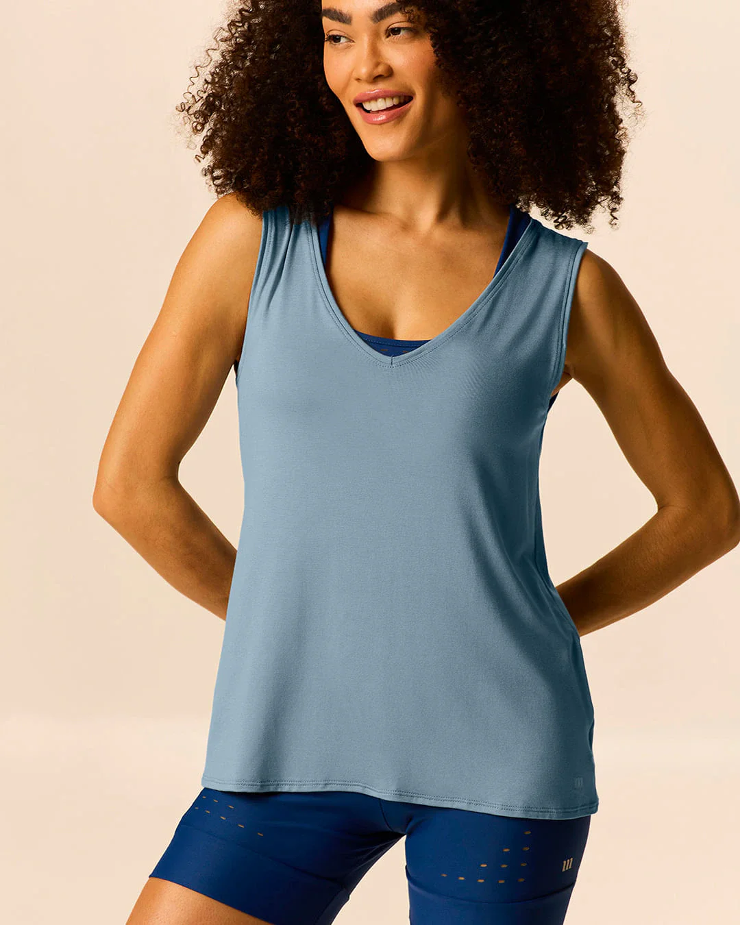 Regata Esportiva Feminina Alongada Alça Larga Em Viscose Stretch Malwee Active