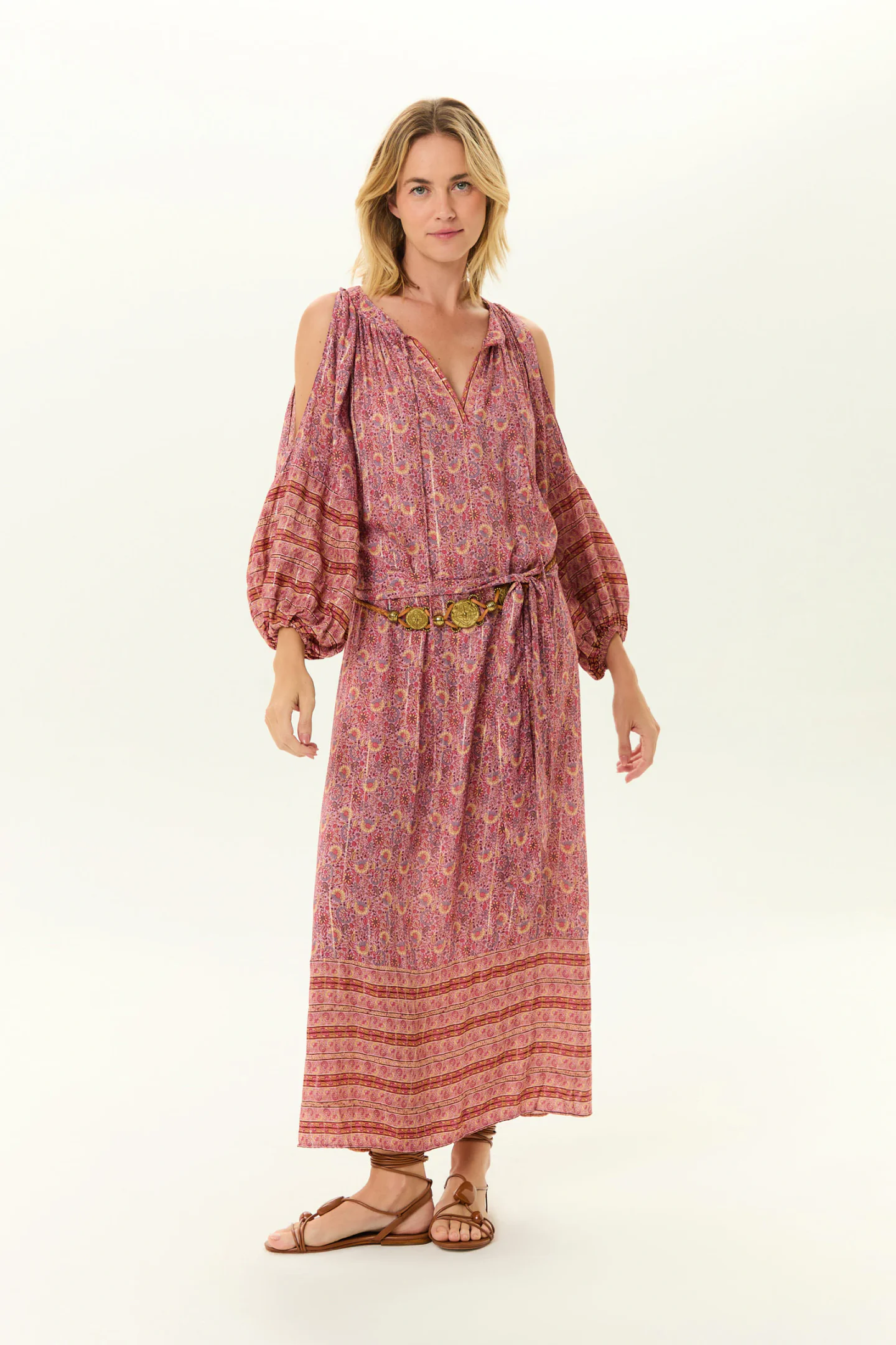 Vestido Manga Midi Estampa Flori c