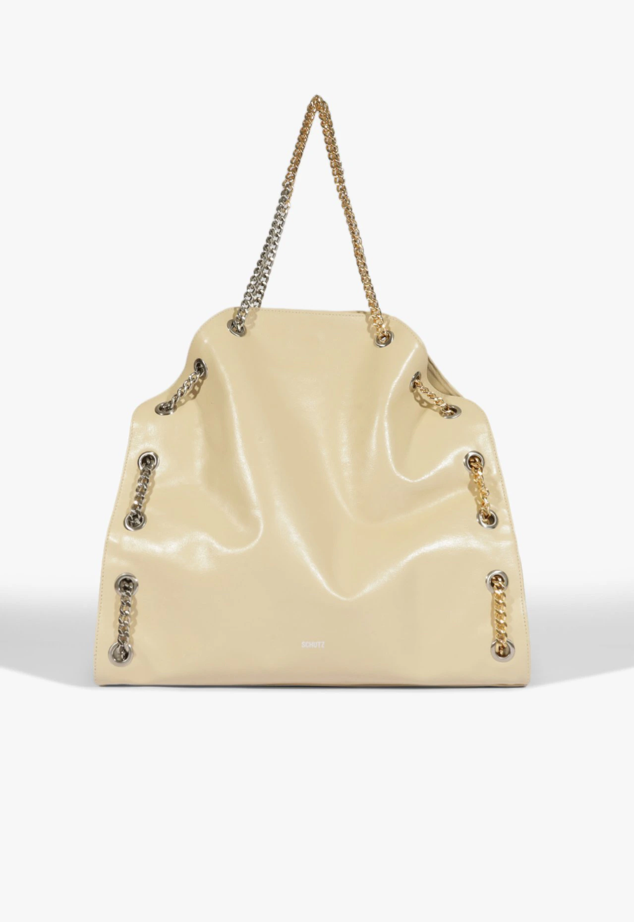 Bolsa Maxi Cassie Couro Branca