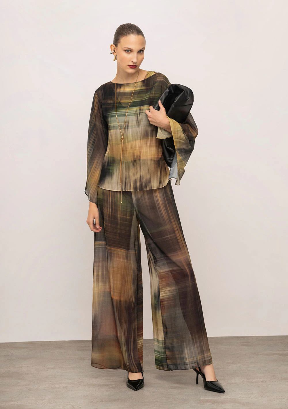 Calça Iódice Pantalona Alta Verde