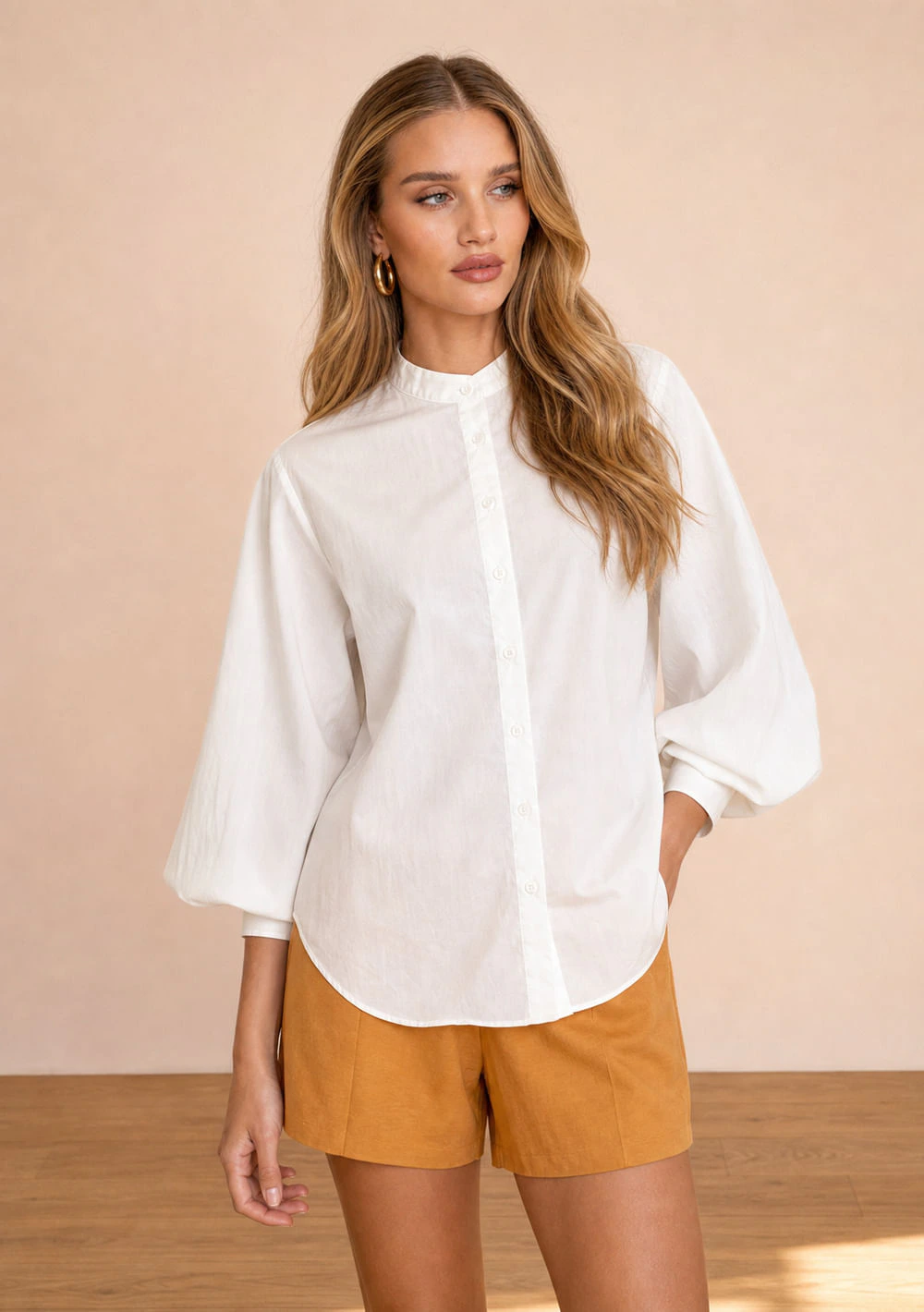 Camisa Gola Padre Bruma Branco