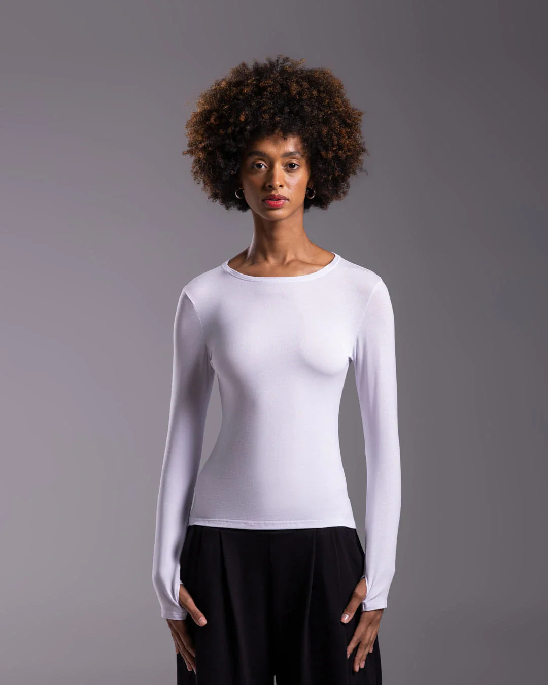 Tech T-Shirt Modal Manga Longa Feminina - BASICAMENTE