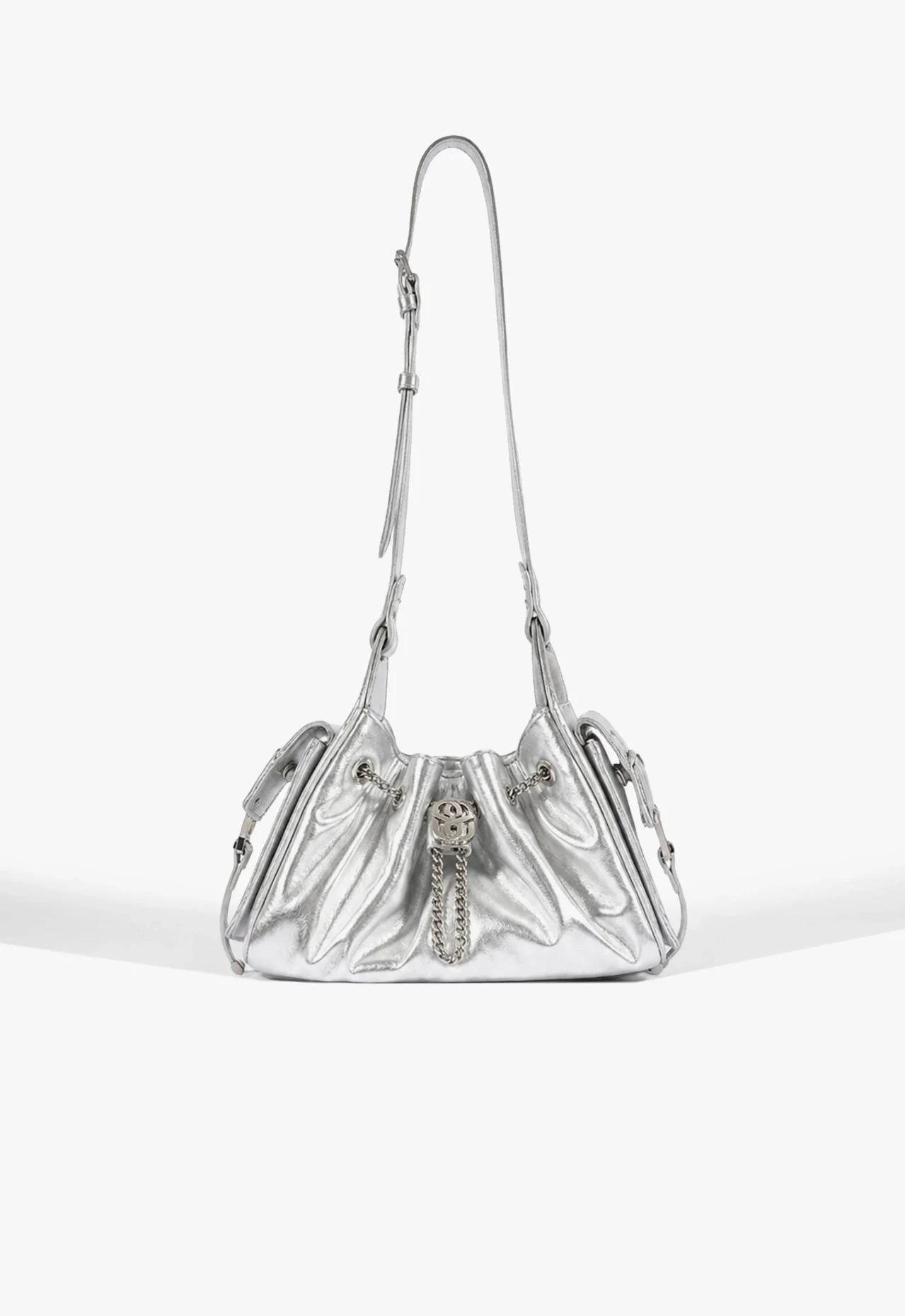 Bolsa Mini Lilibet Couro Prata