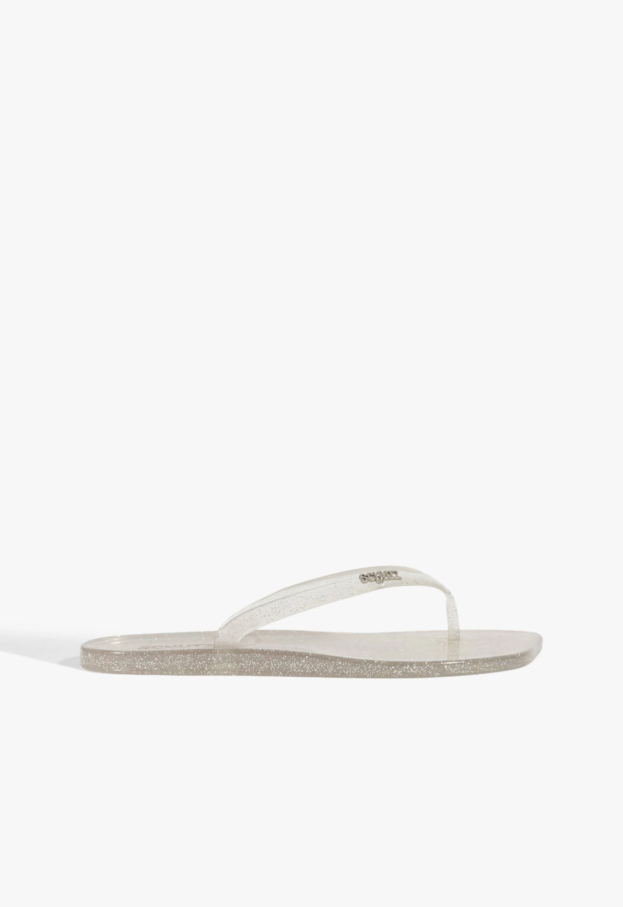 Chinelo Jelly Glitter Prata