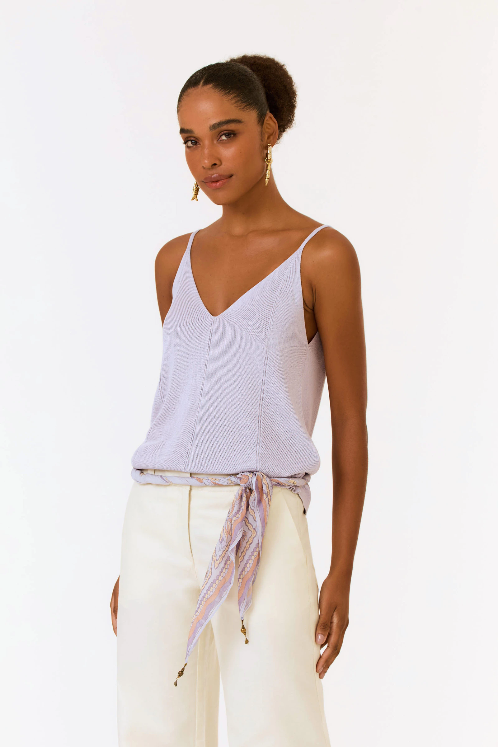 Blusa Tricot Decote v Alcinha
