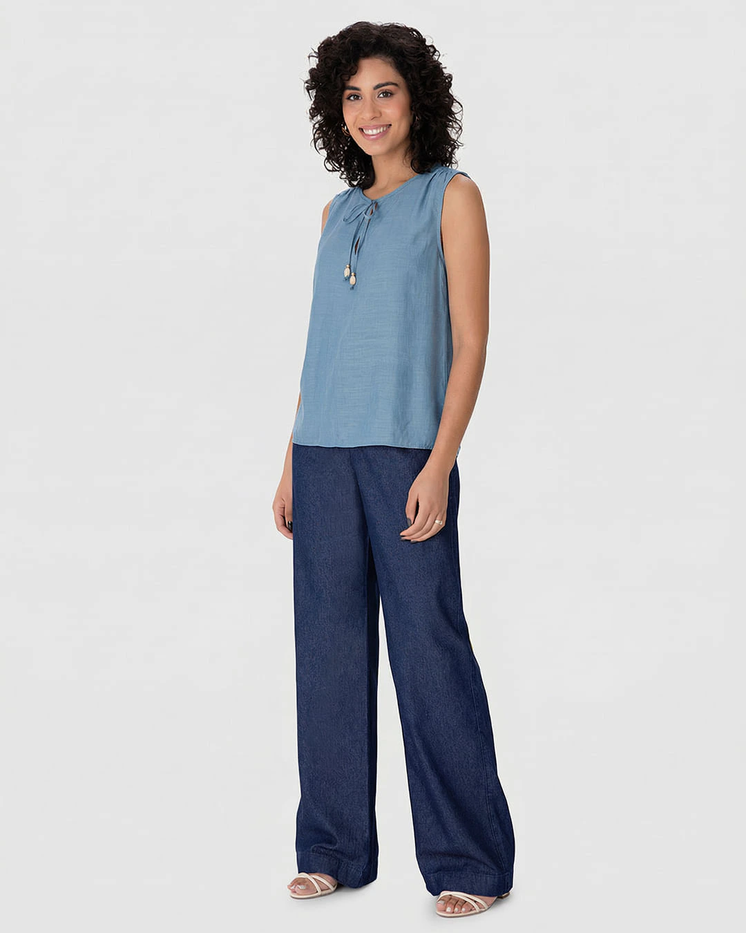 Blusa Bata Feminina Abertura Fecho Por Amarração Em Viscose Com Poliamida
