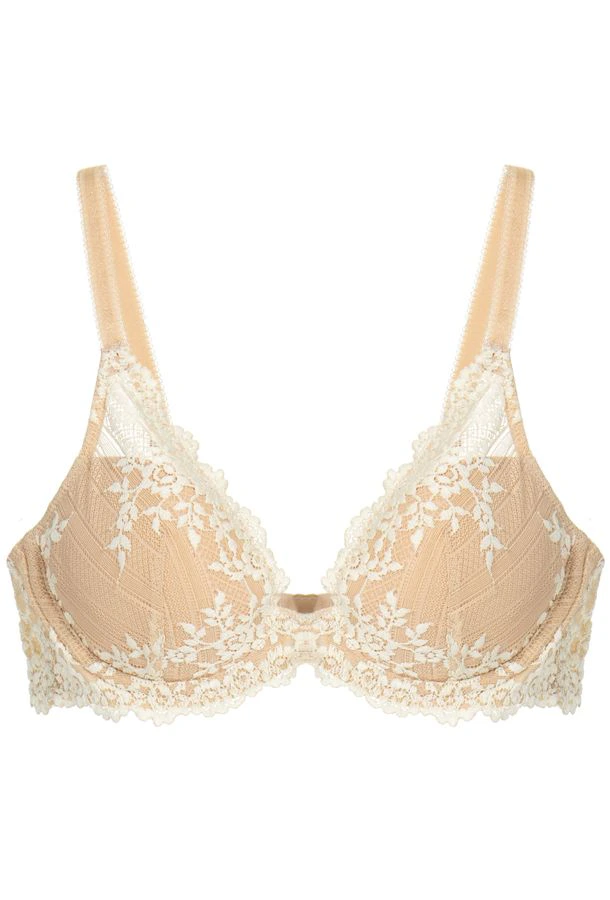 Sutiã Cobertura Total Bojo Renda Embrace Lace Wacoal Nude