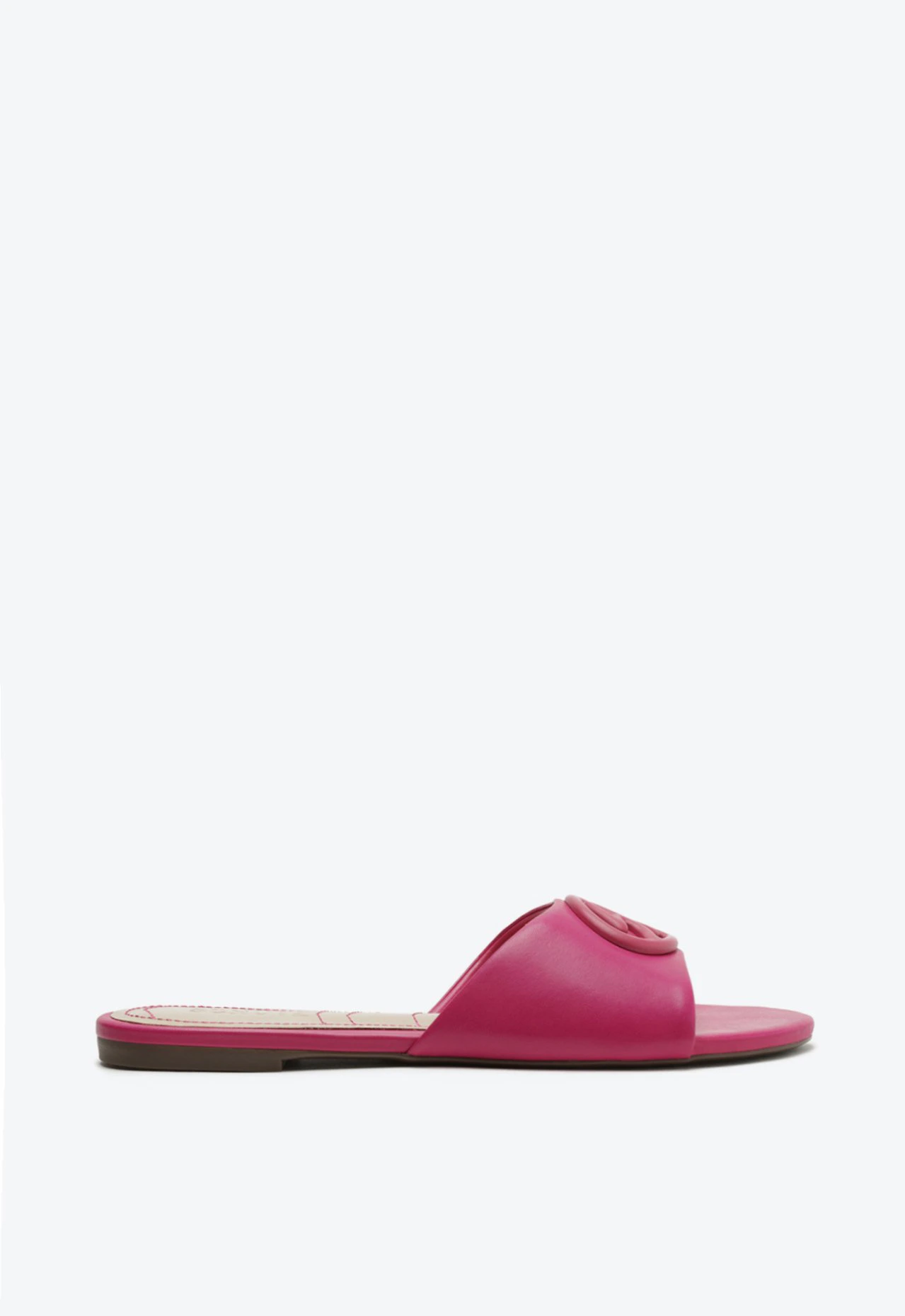 Sandália Mule Couro Rosa Pink