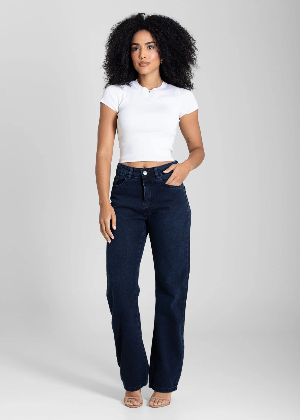 Calça Jeans Sawary Reta - 283698 PRETO