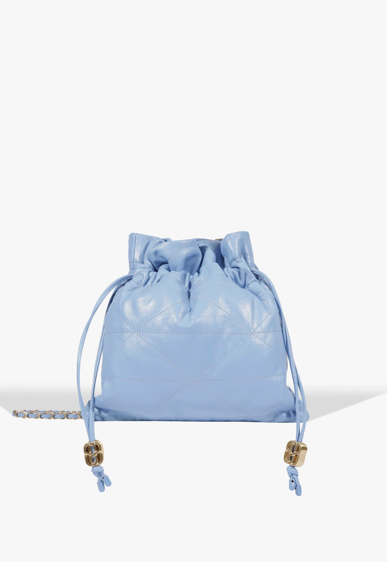 Bolsa Bucket Angel Média Couro Azul