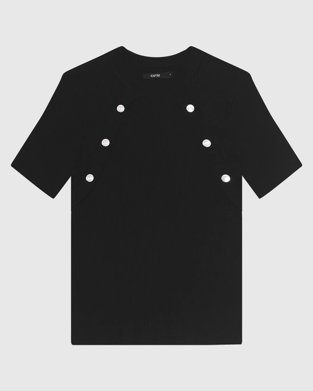 Blusa Justa Feminina Detalhe Botões Decorativos Em Tricô - ENFIM