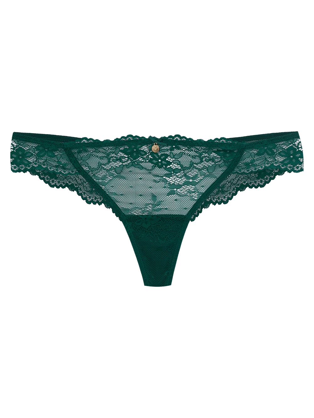 Calcinha Fio Renda Première Verde Evergreen