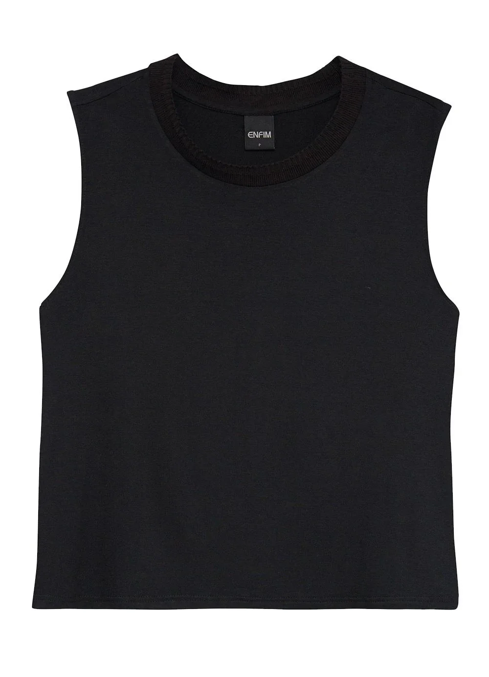 Enfim - Blusa Básica em Viscose Preto