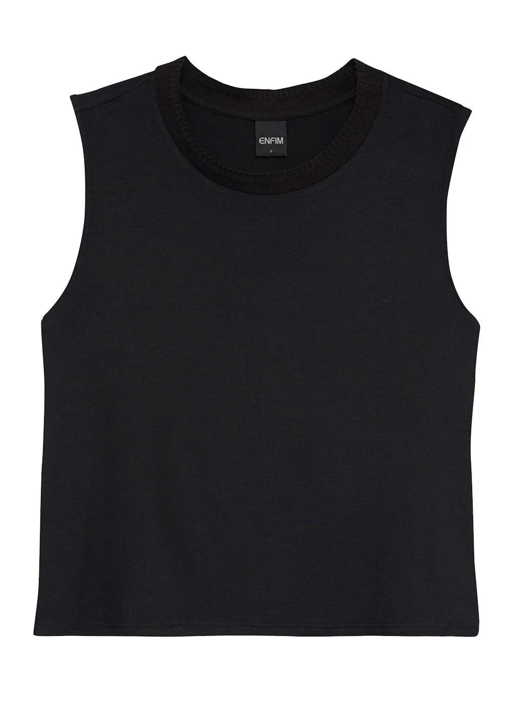 Enfim - Blusa Básica em Viscose Preto