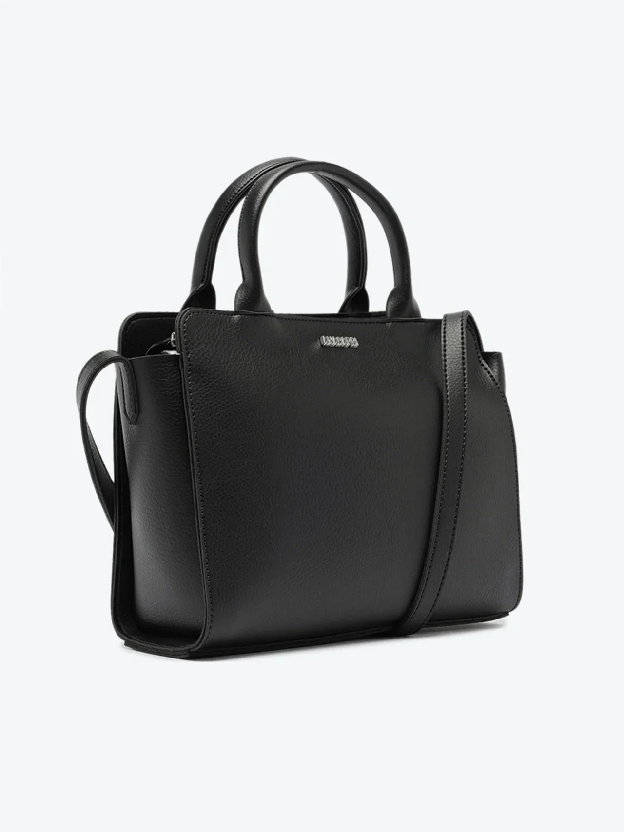 Bolsa Tote Média Texturizada Preta