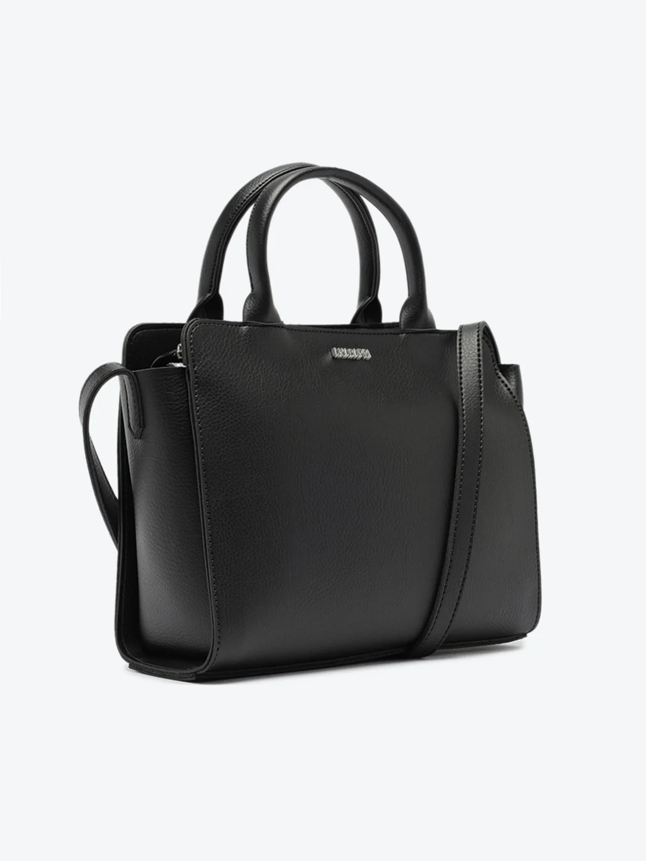 Bolsa Tote Média Texturizada Preta