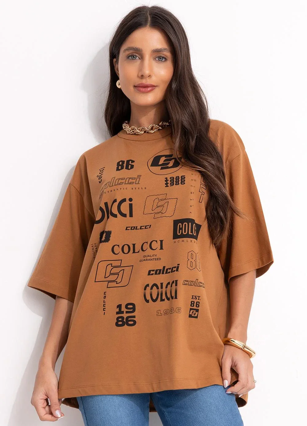 Colcci - Camiseta Marrom