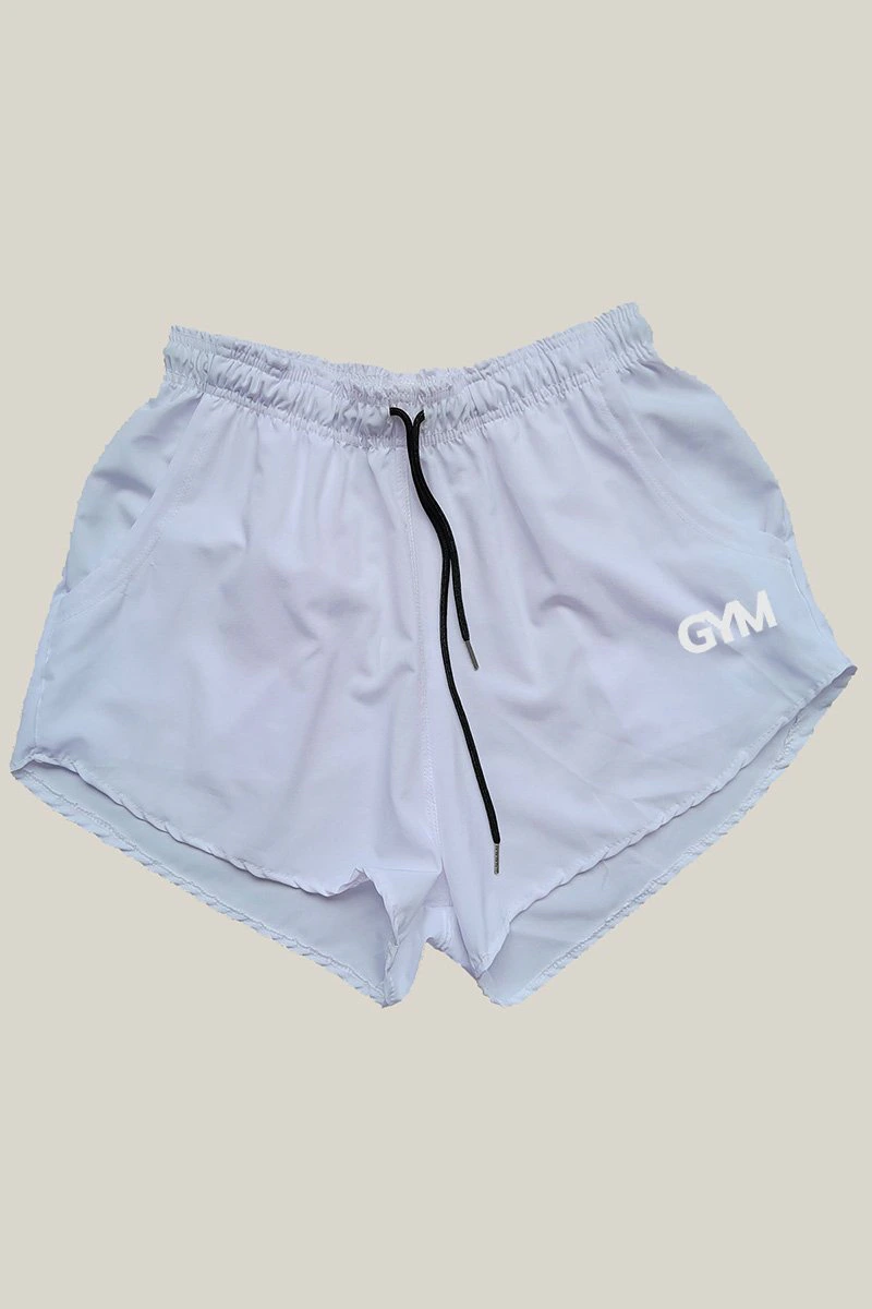 Shorts Academia Feminino Branco Elastano Premium WSS Brasil