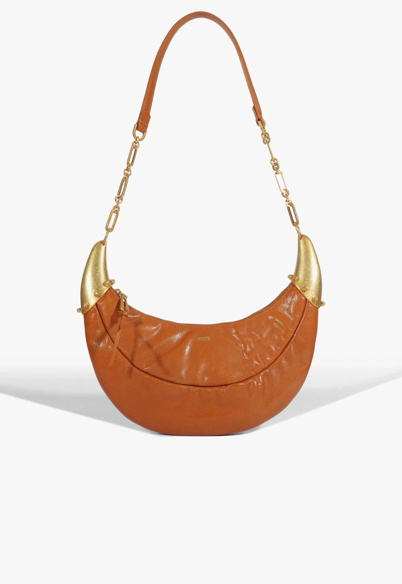 Bolsa Shoulder Goat Couro Marrom