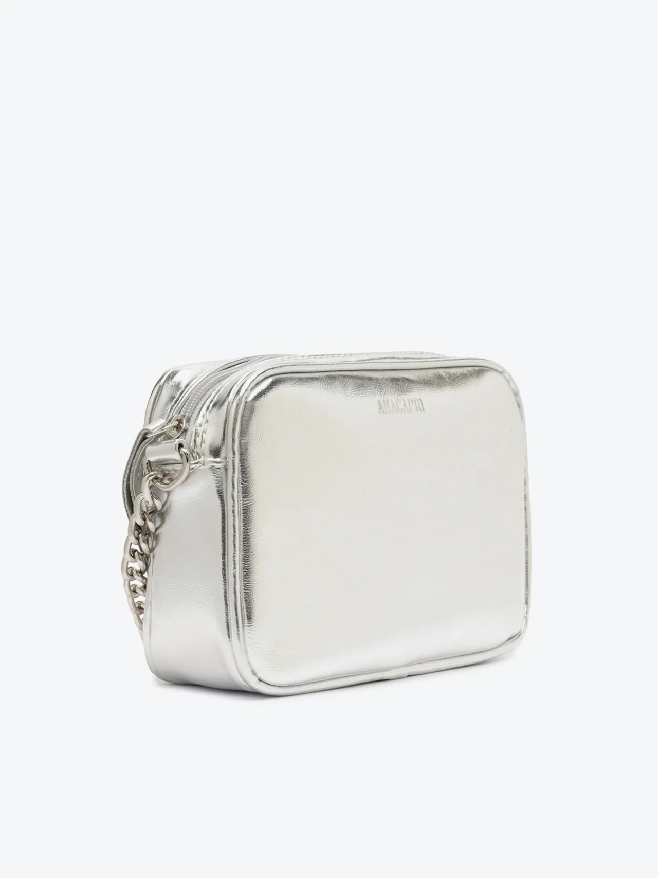 Bolsa Tiracolo Pequena Essencial Prateada