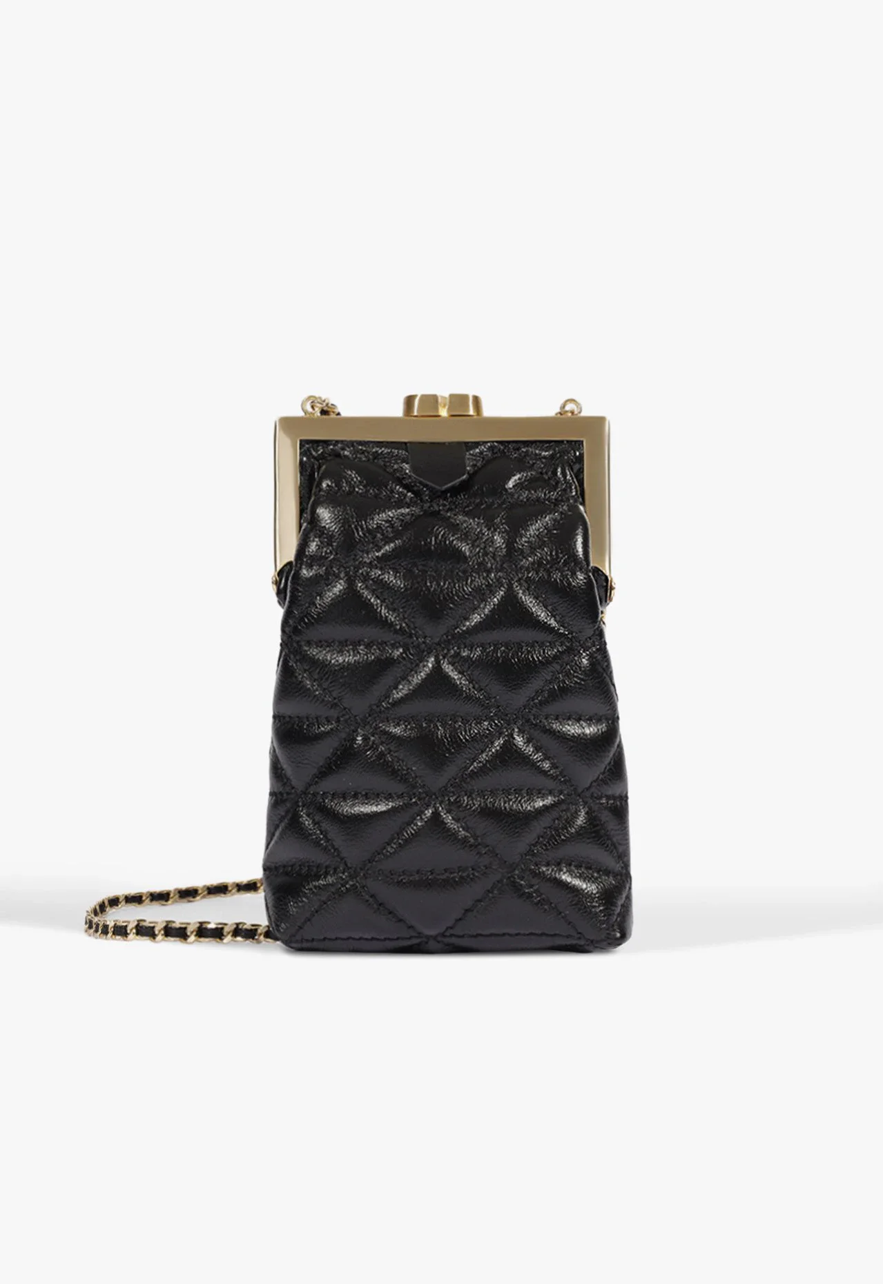 Bolsa Clutch Clutch Jordi Pequena Couro Preta