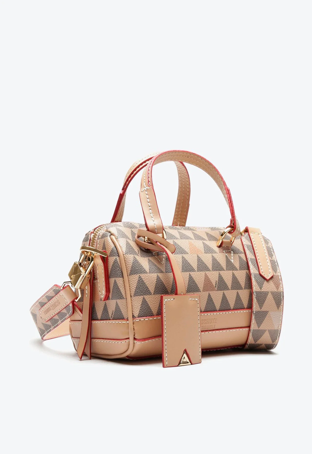 Bolsa Bowling Pequena Triangle Bege