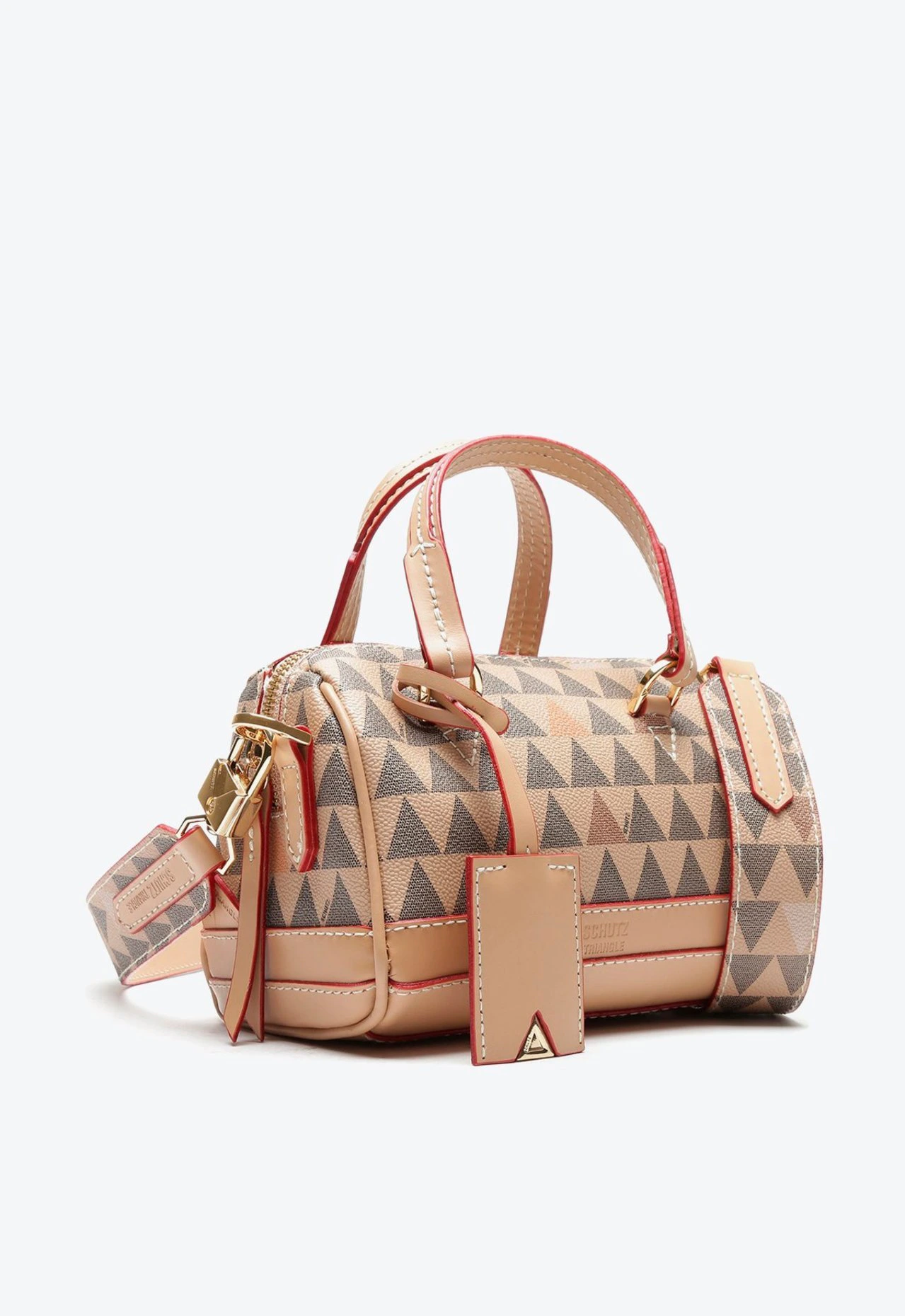 Bolsa Bowling Pequena Triangle Bege