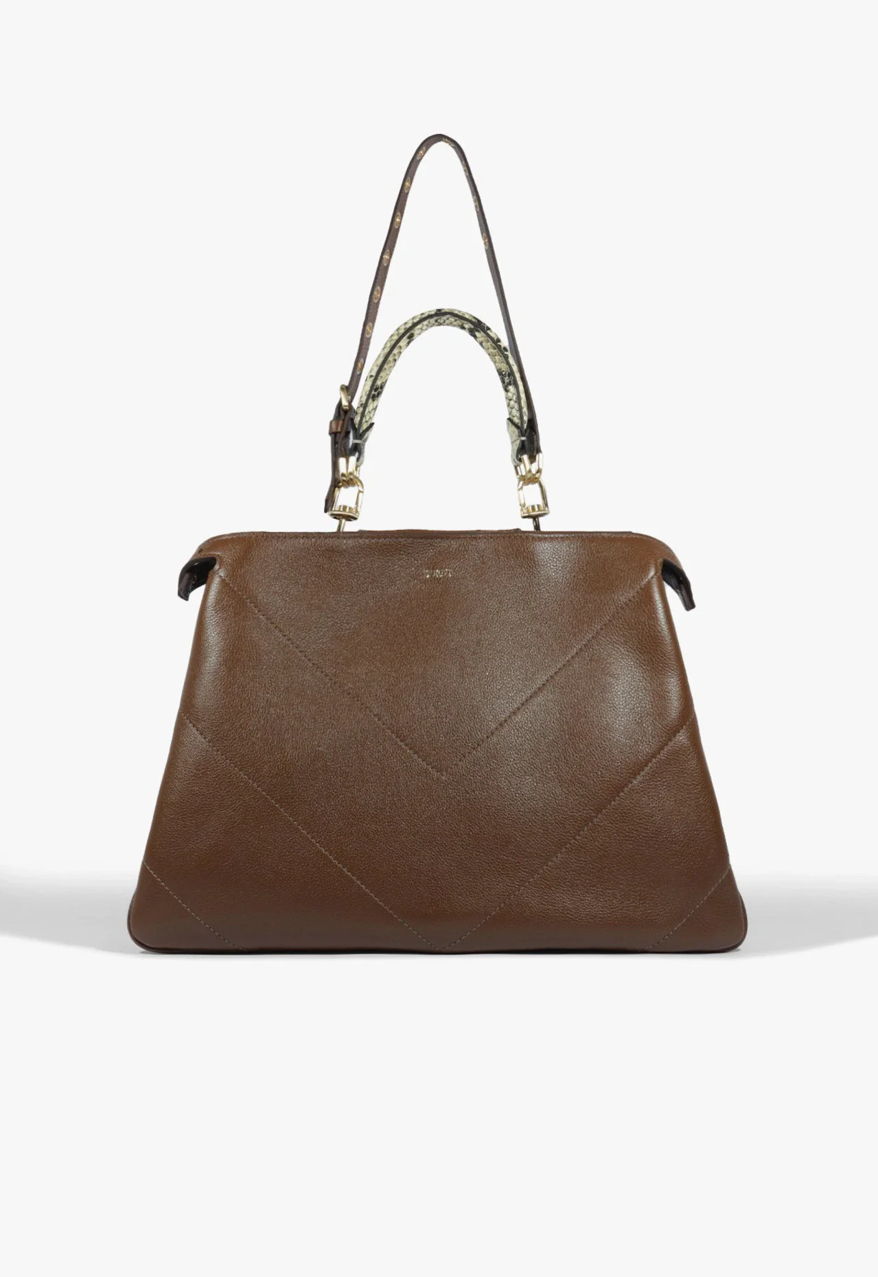 Bolsa Shopping Flare Couro Marrom