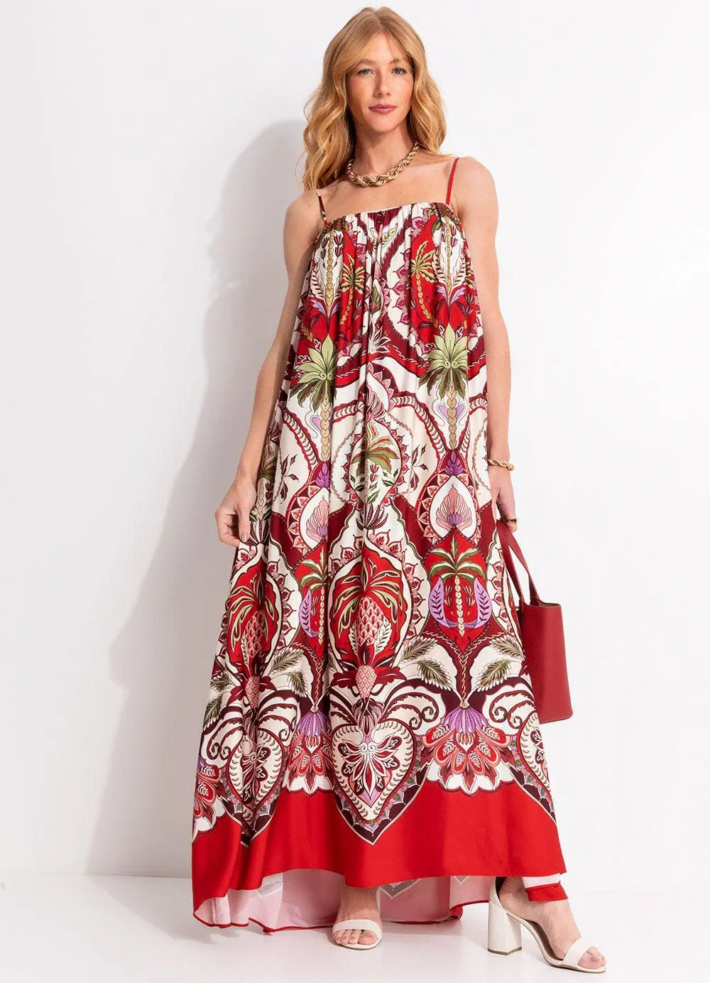 Farm - Vestido Cropped Odara Vermelho