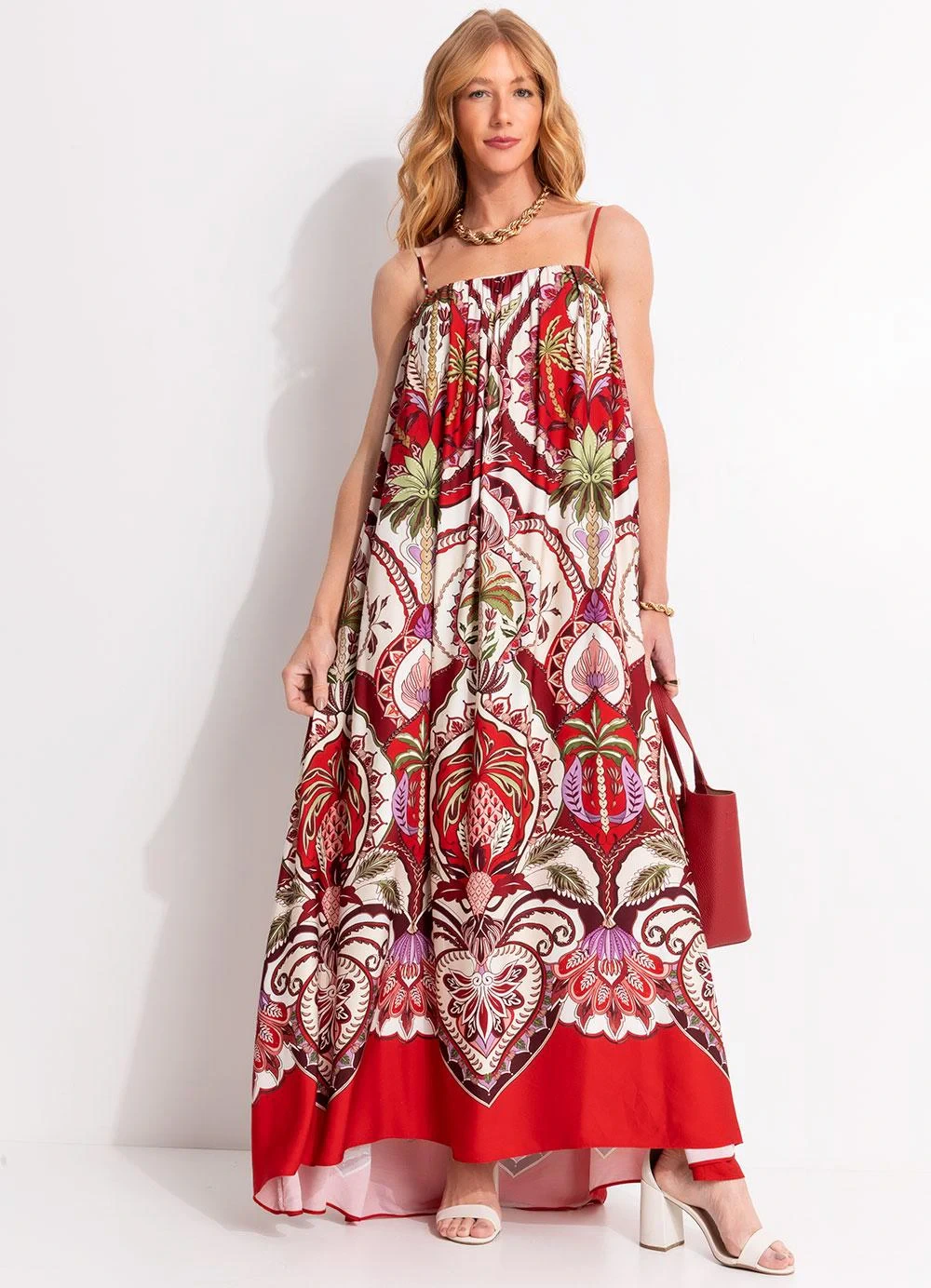 Farm - Vestido Cropped Odara Vermelho
