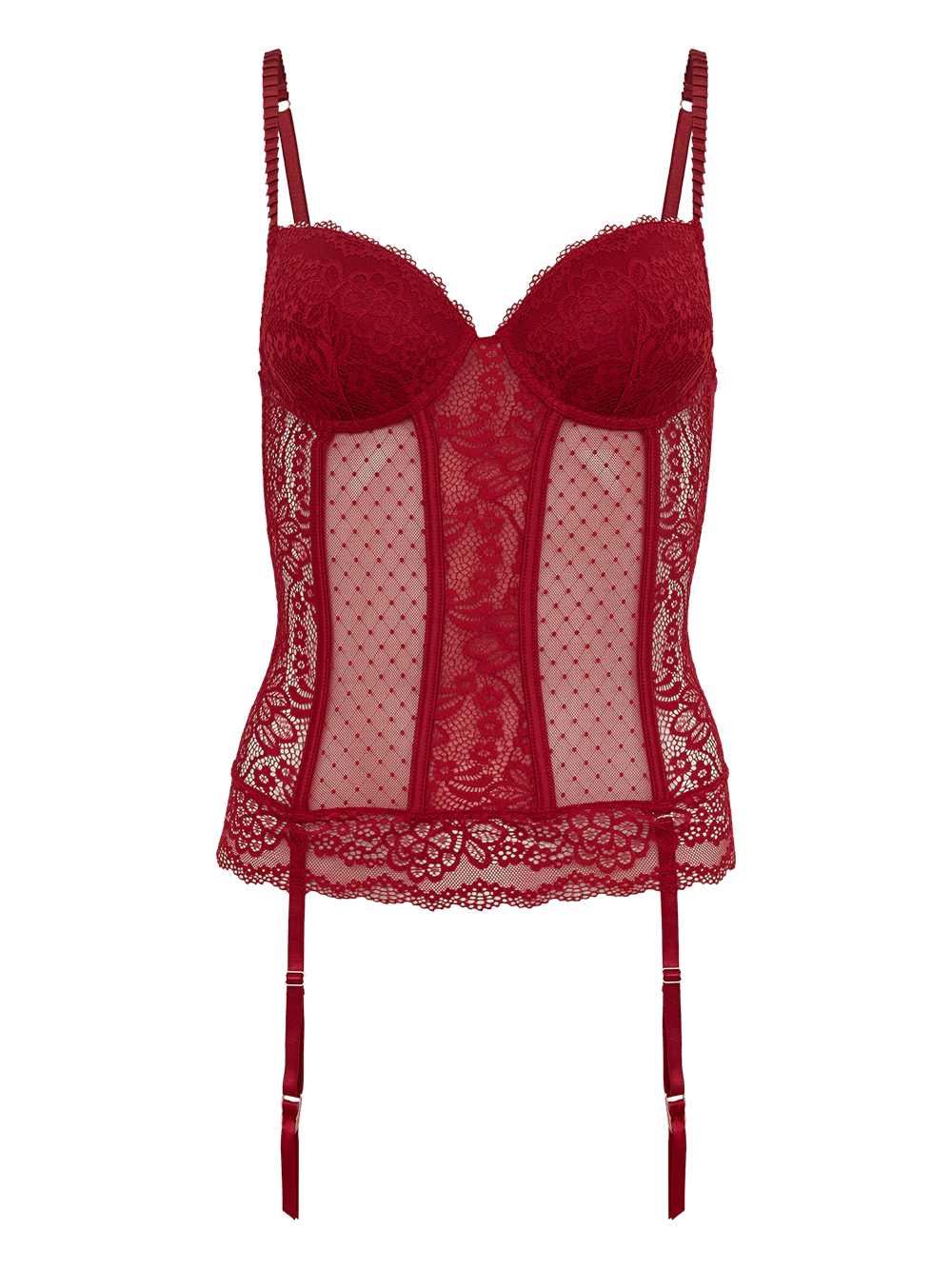 Corset Renda At Night Ii Vermelho Rio Red