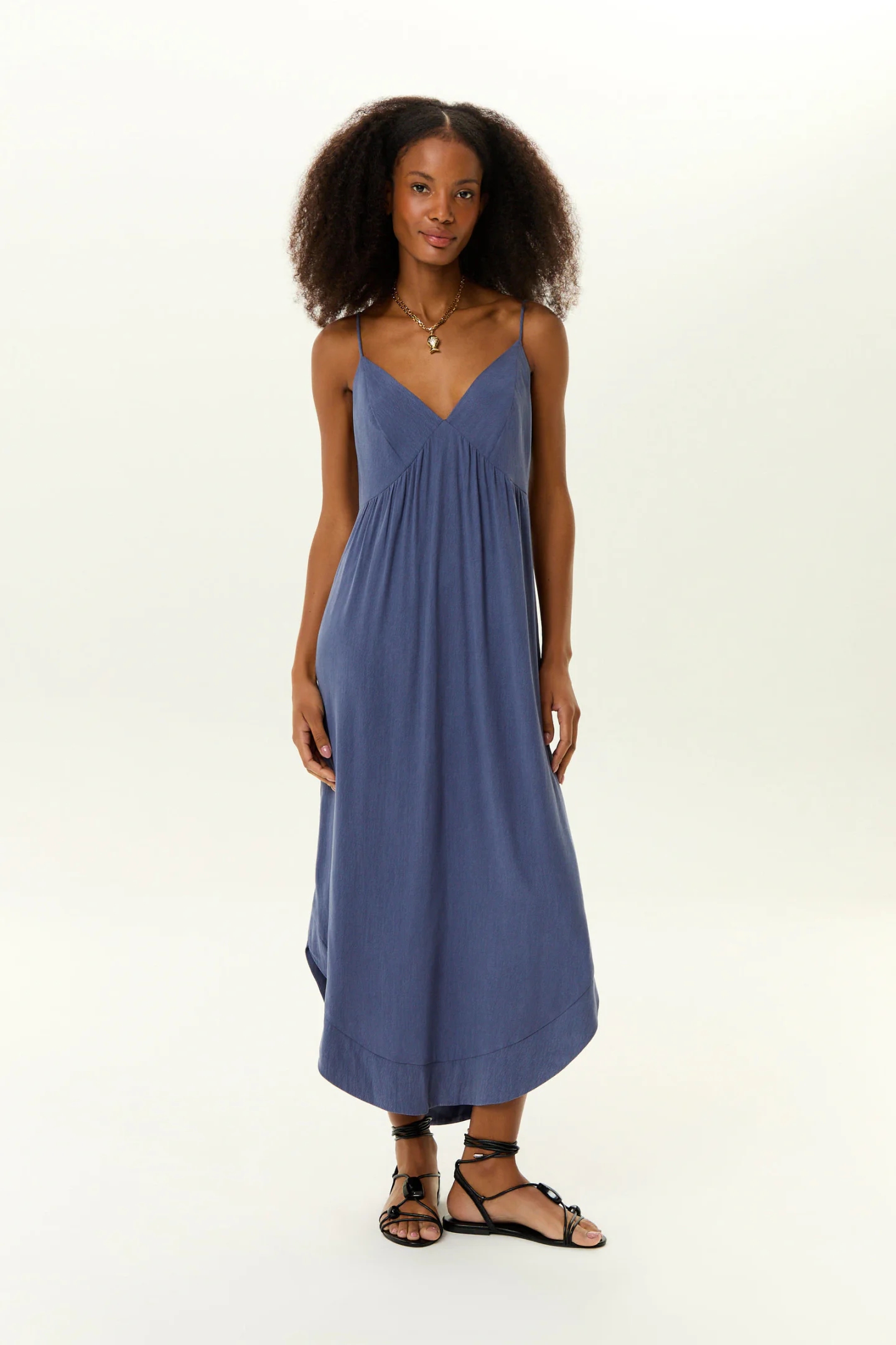 Vestido Midi Decote v