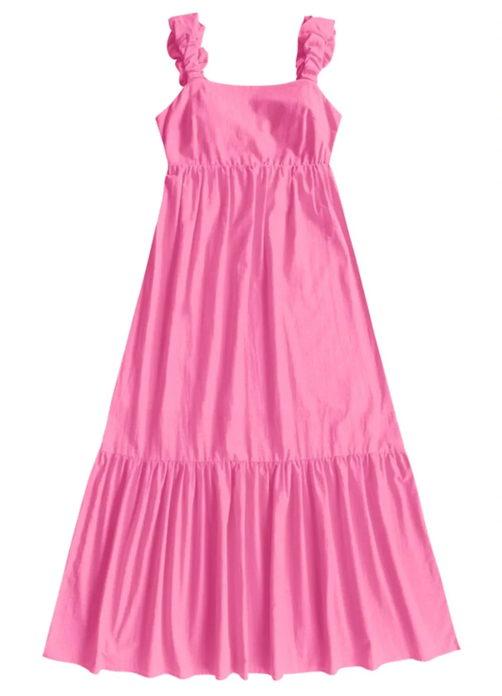 Angel - Vestido Midi Cambraia de Algodão Rosa