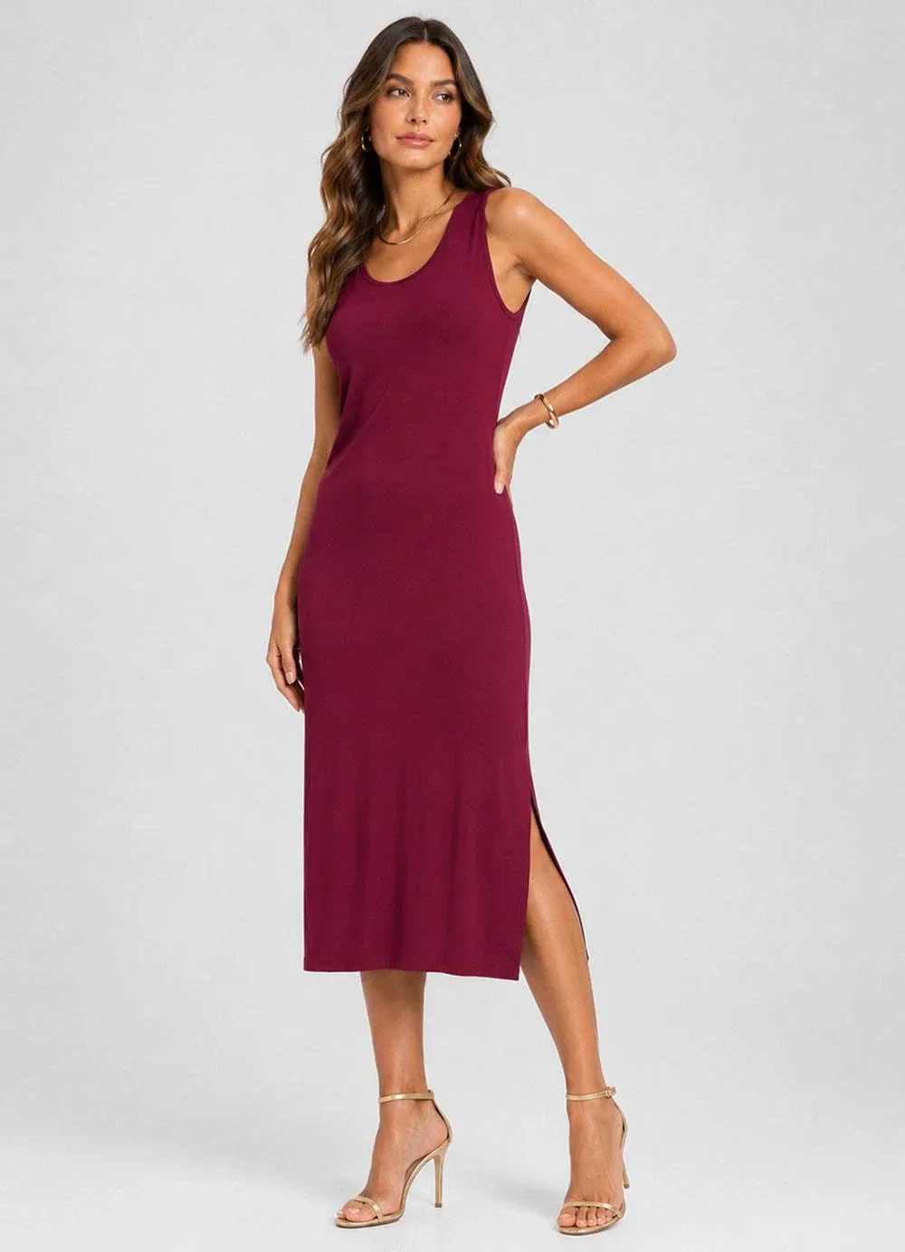 Select - Vestido Midi Feminino Vermelho