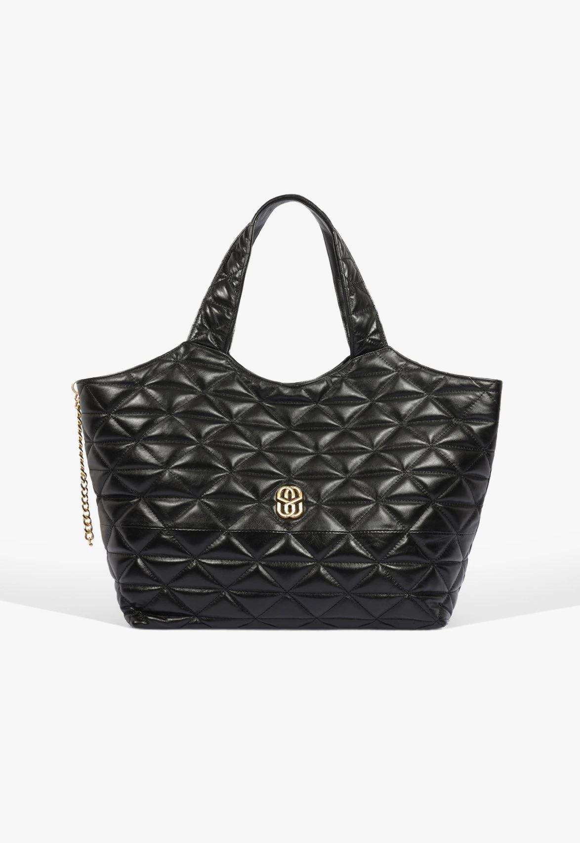 Bolsa Shopping Jamie Grande Couro Preta