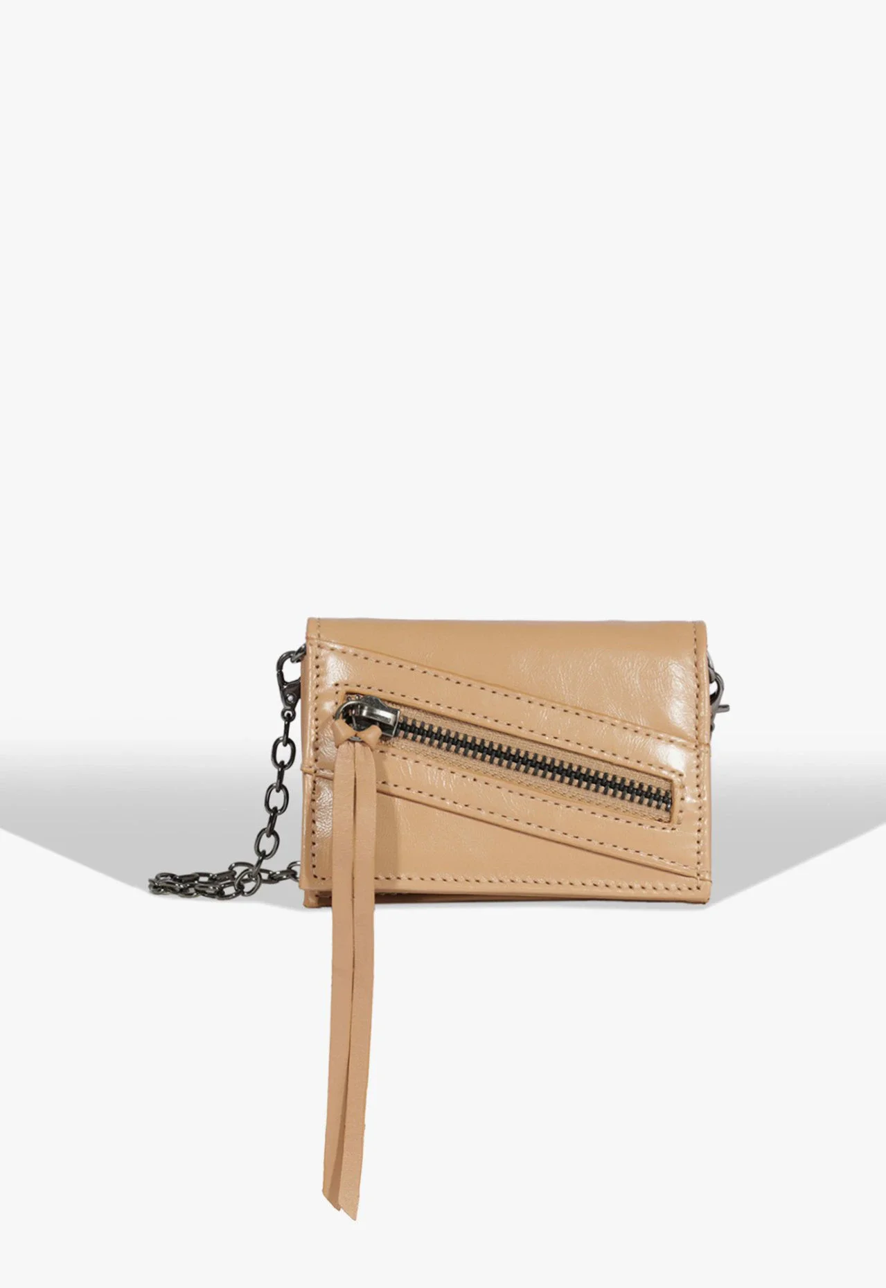 Bolsa Carteira Pequena Suri Couro Bege