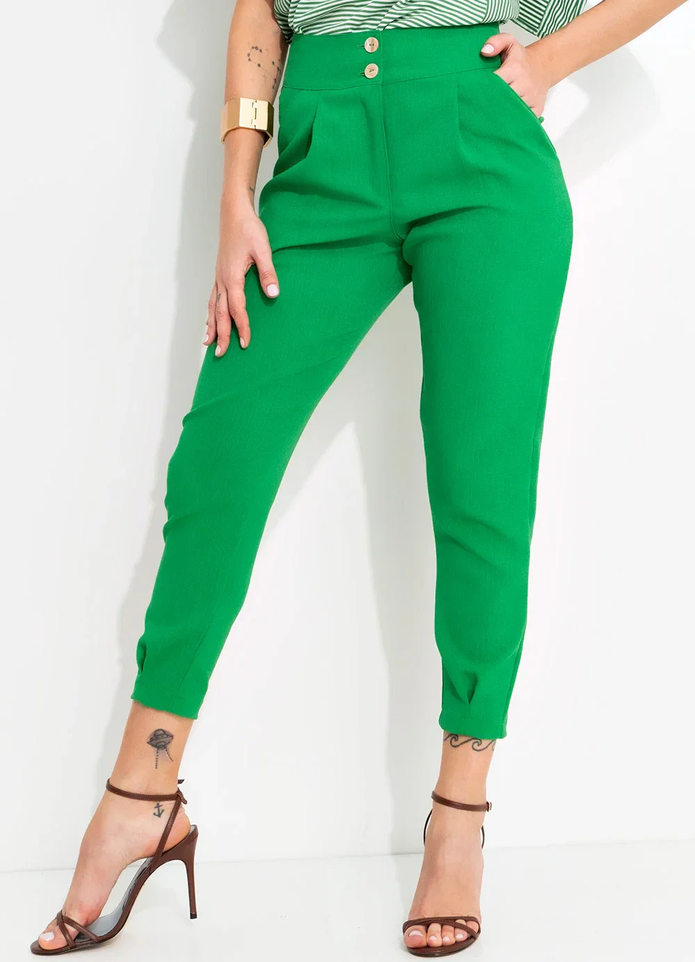 Bimini - Calça Verde em Alfaiataria