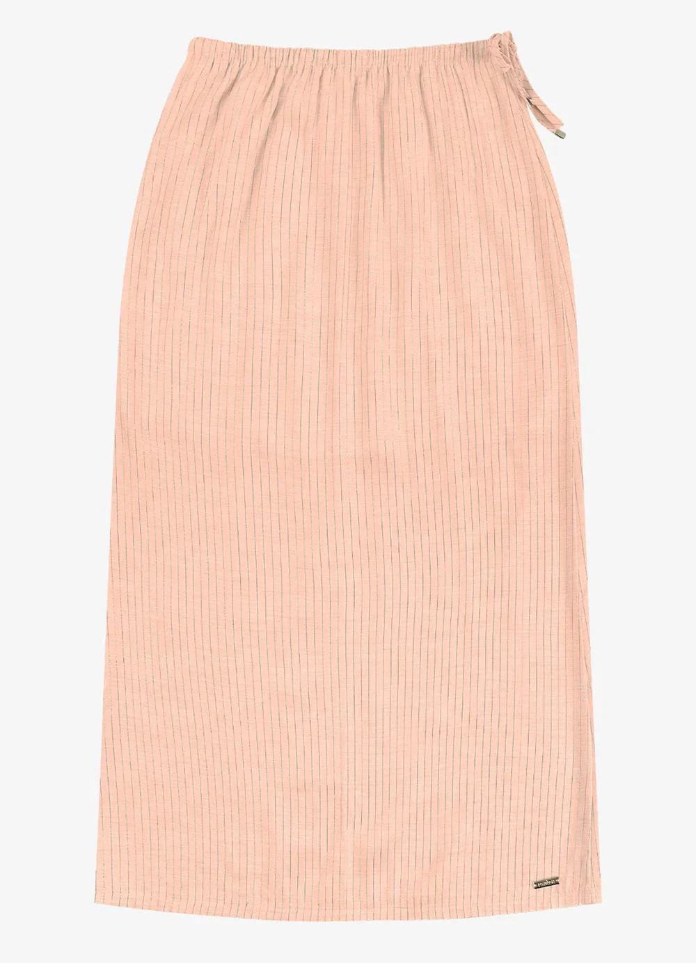 Rovitex - Saia Midi Feminina Listrado Lurex Rosa