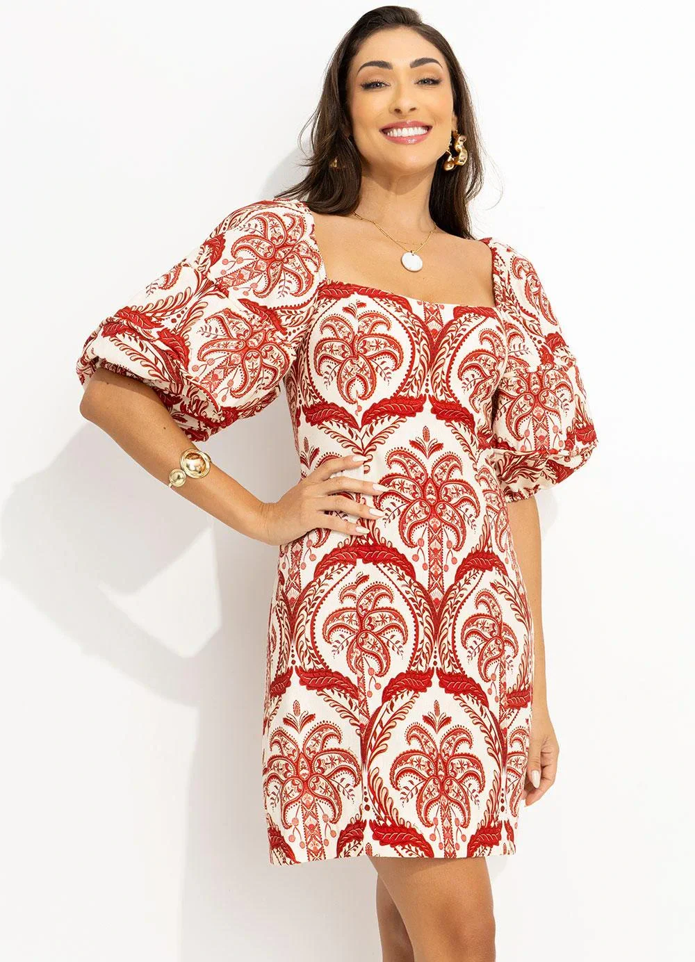 Farm - Vestido Curto Vermelho