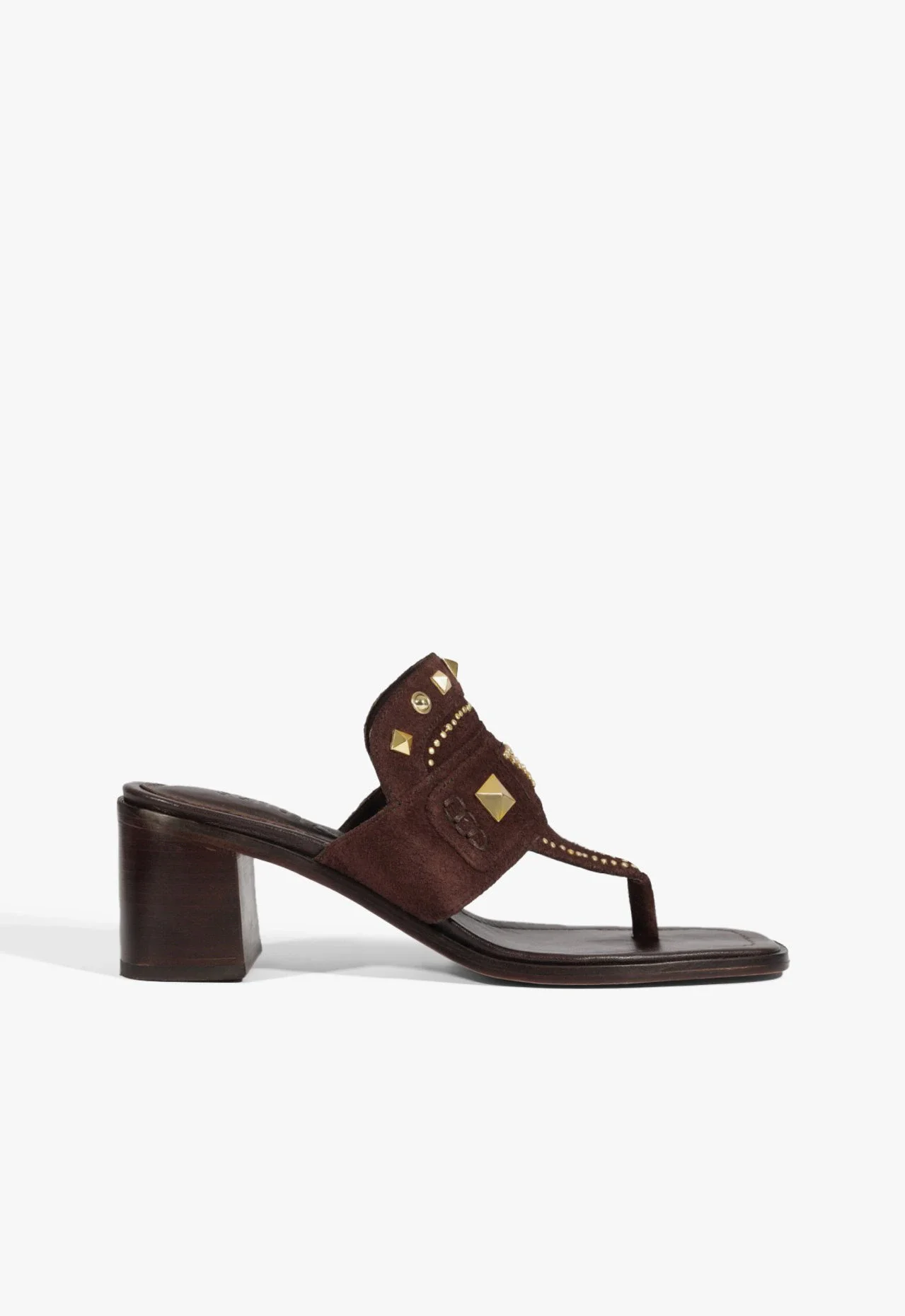 Sandália Mule Jade Couro Marrom