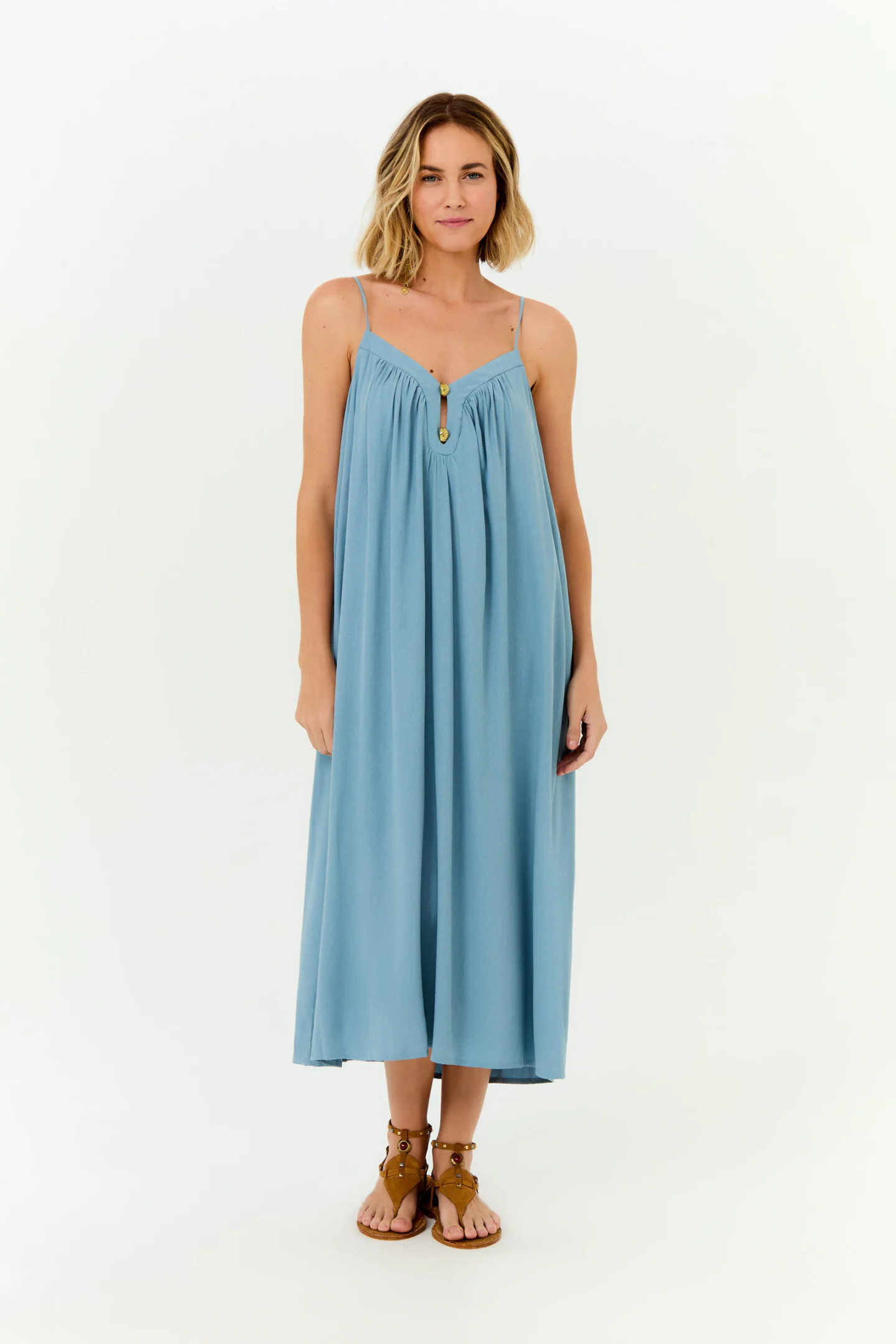 Vestido Midi Gota Metais