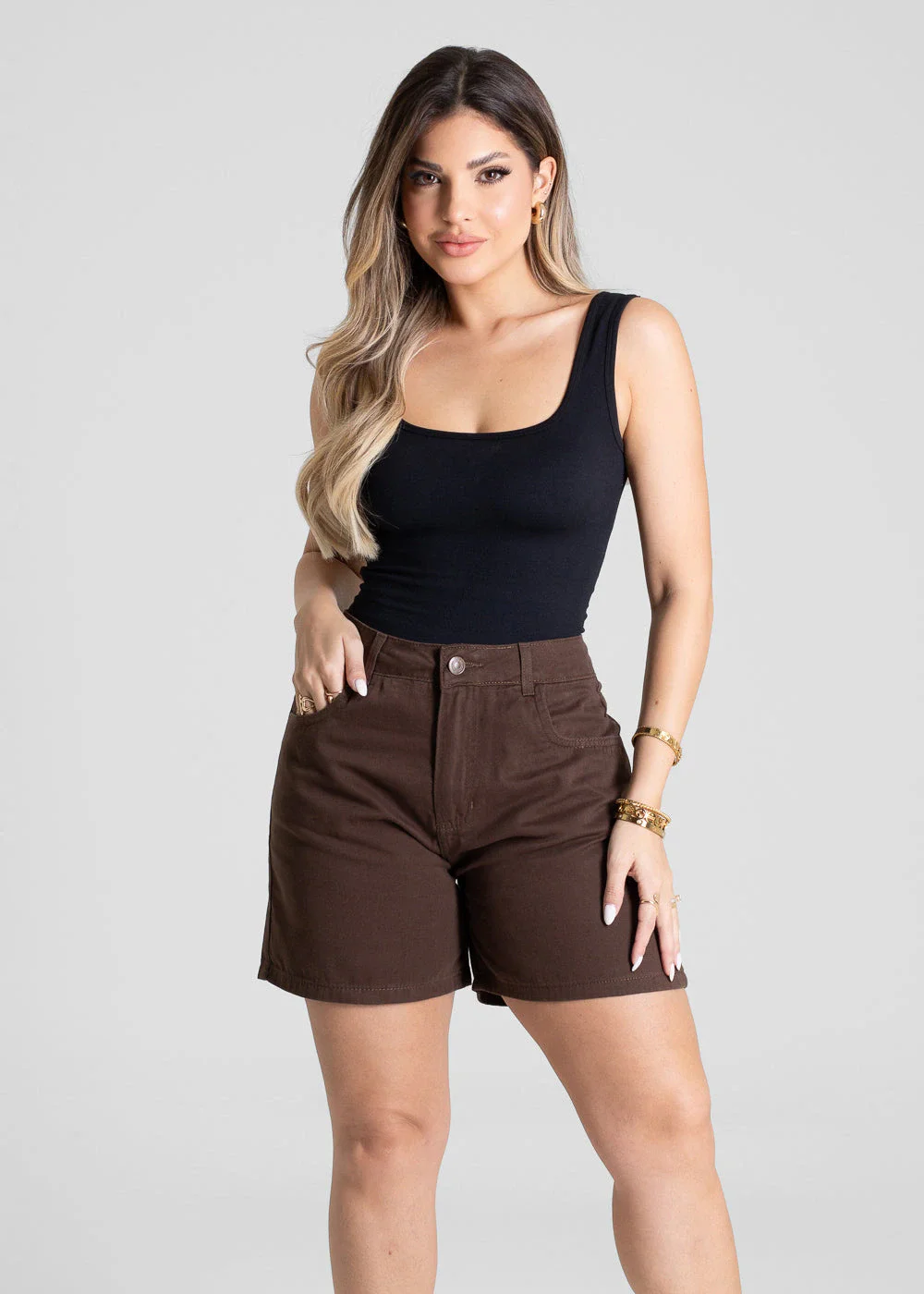 Shorts Sarja Sawary - 280437 MARROM
