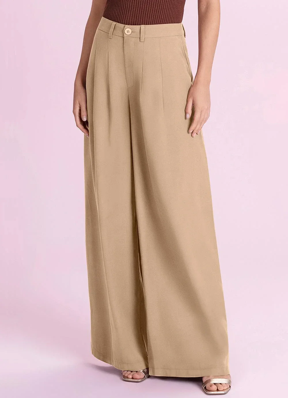Angel - Calça de Alfaiataria Bege