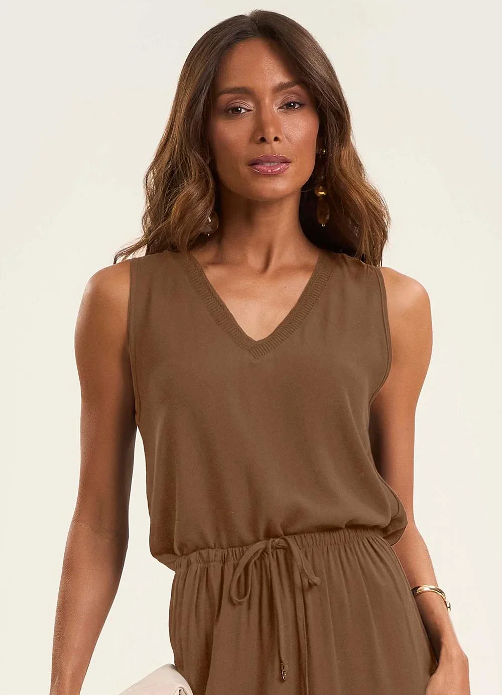 Rovitex - Regata Feminina Twill Cey Marrom