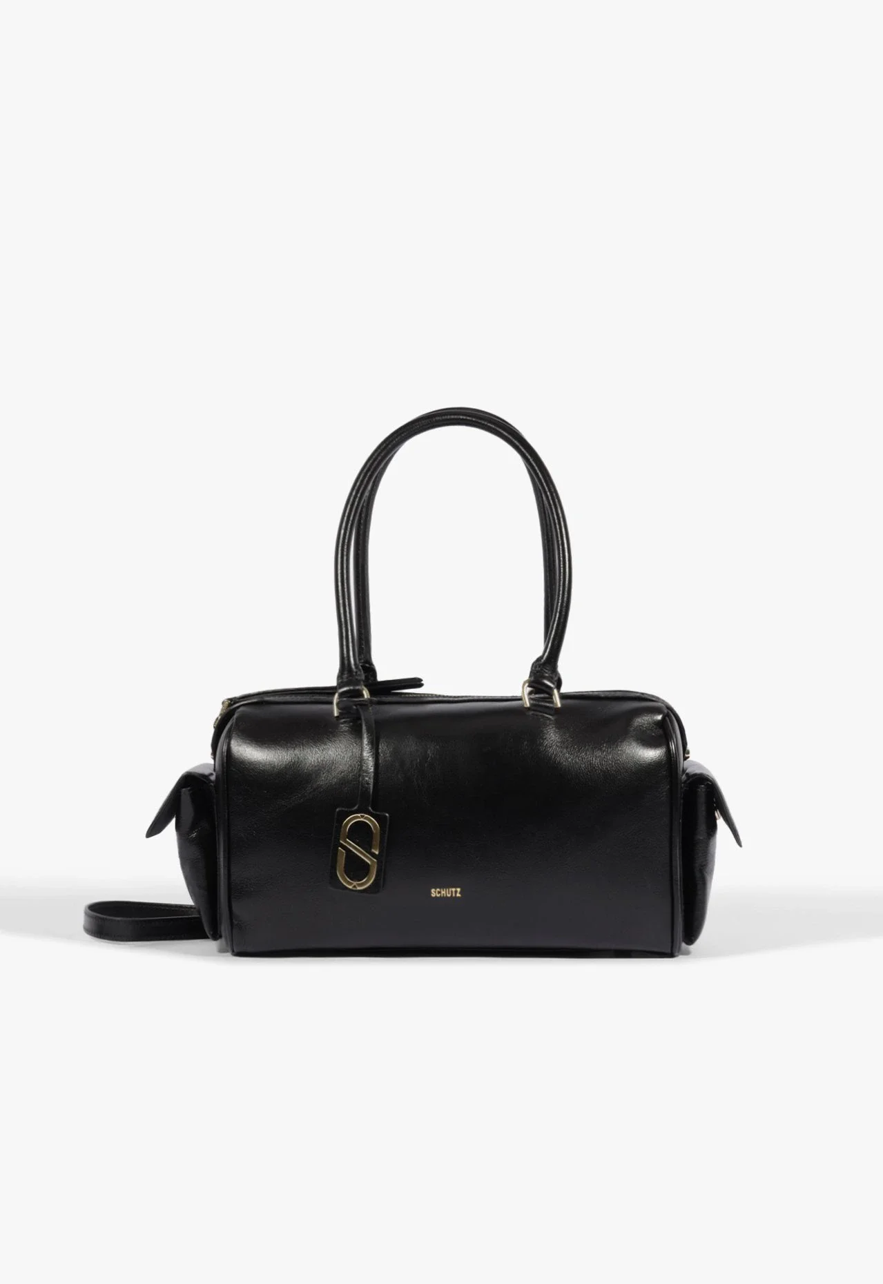 Bolsa Bowling Tay Média Couro Preto